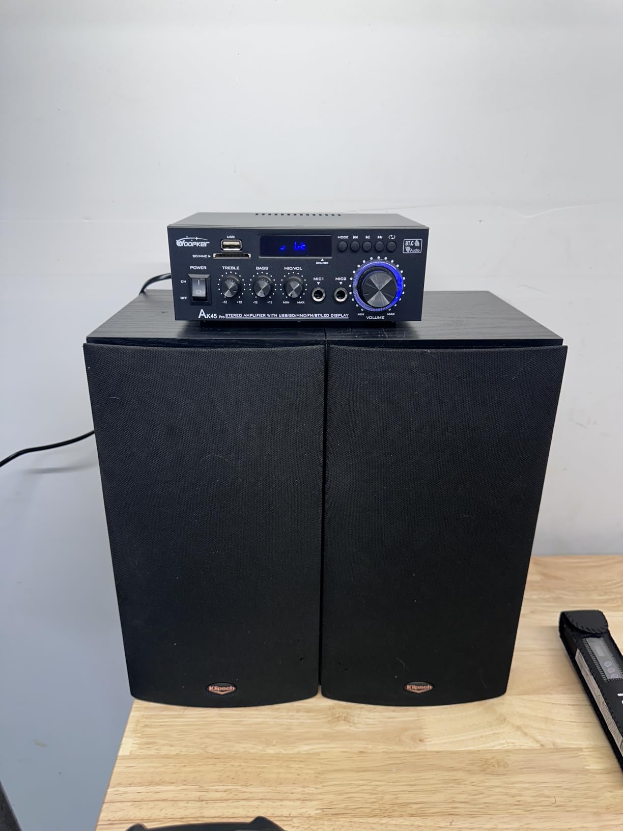 WOOPKER AK45Pro Stereo Audio Amplifier,400W 2Channel Bluetooth 5.0 customer photo 2