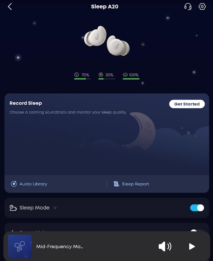 Soundcore Sleep Earbuds Set by Anker with Comfortable Ear Tips and Wings | 30 dB High-Frequency Noise Reduction, Side Sleeper Comfort, 80H Playtime, Stream Content via Bluetooth 5.3, Sleep Tracking customer photo 2