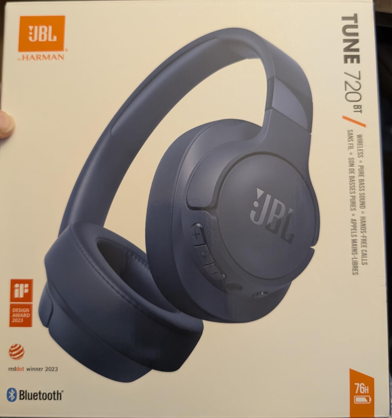 JBL Tune 720BT - Wireless Over-Ear Headphones - White customer photo 1