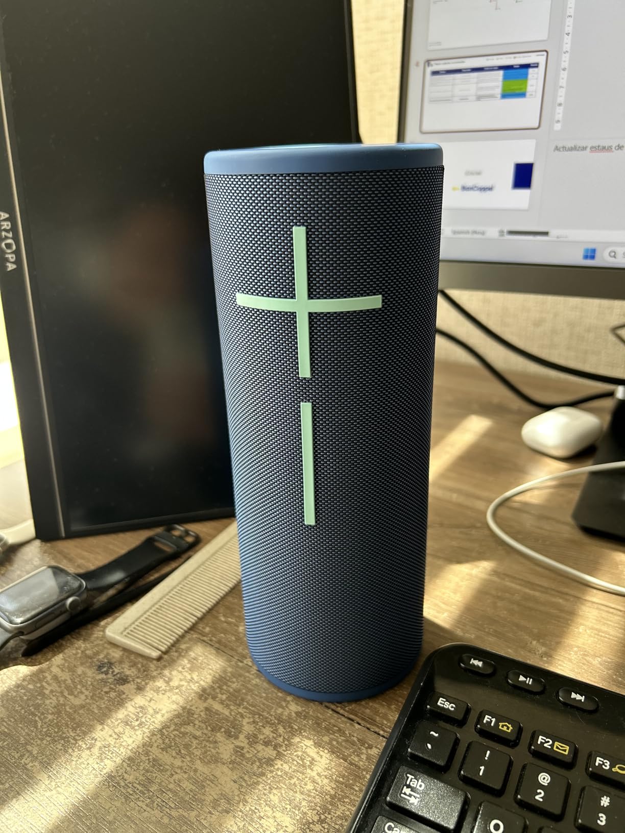 Ultimate Ears MEGABOOM 4 Portable Waterproof Bluetooth Speaker with Immersive 360-Degree Sound and Balanced Bass, Floating Speaker with 20-Hour Battery and 147ft (45m) Range - Blue customer photo 1