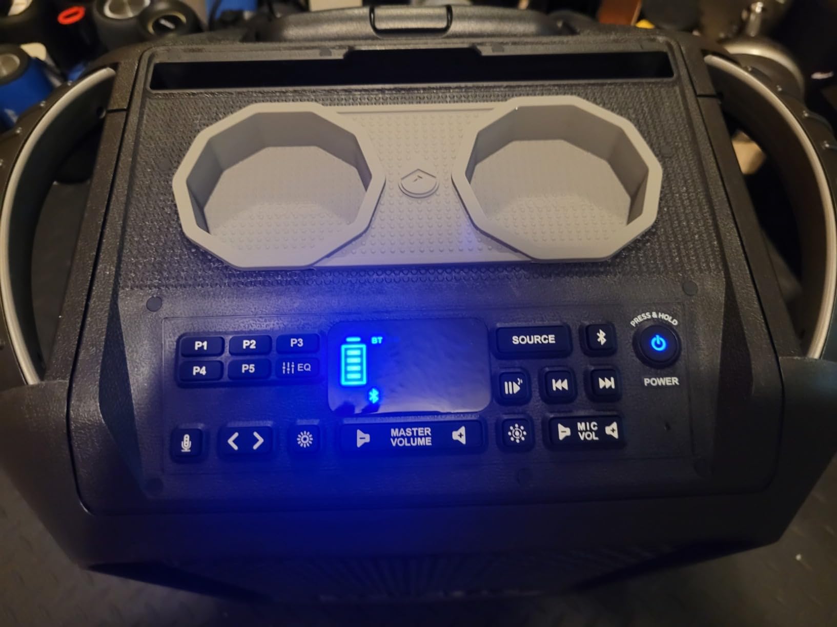 ECOXGEAR: EcoBoulder Ultra - 121dB Loud Rugged Bluetooth 5.1 Speaker, IP67 Waterproof, Drop and dustproof with Party Lights, 50+ Hours runtime, it Even Floats - Black customer photo 2