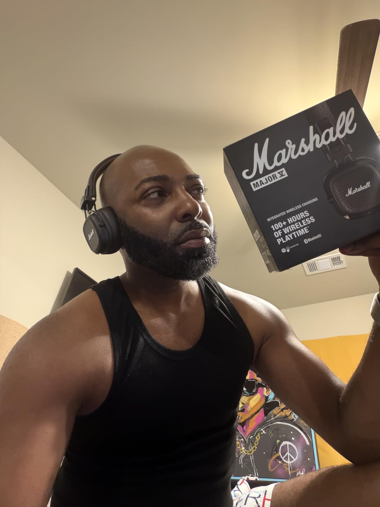 Marshall Major V Wireless On-Ear Bluetooth Headphones - 100+ Hr Playtime | Detachable Audio Cable | Microphone for Calls | Lightweight, Foldable Design customer photo 1