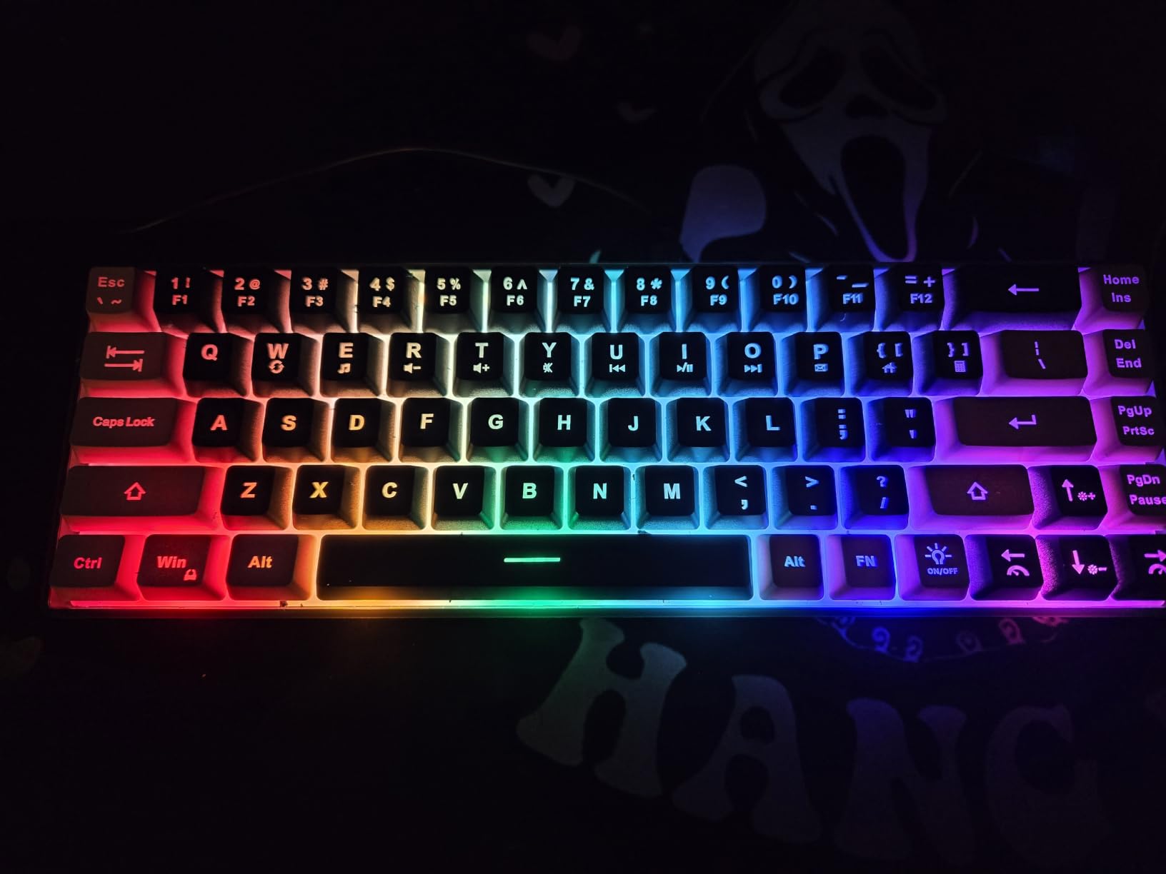 GEODMAER 65% Gaming Keyboard, Wired Backlit Mini Keyboard, Ultra-Compact Anti-Ghosting No-Conflict 68 Keys Membrane Gaming Wired Keyboard for PC Laptop Windows Gamer customer photo 1
