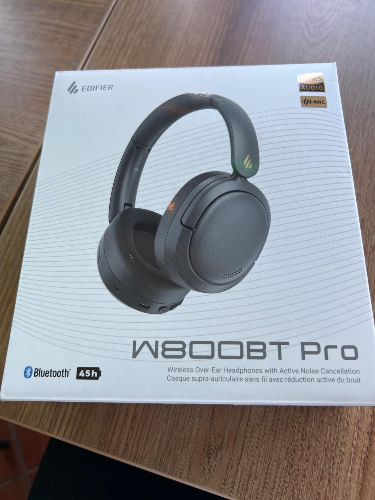 Edifier W800BT Pro Hybrid Active Noise Cancelling Over Ear Headphone, Gray | Bluetooth 5.4, Hi-Res Audio, AI Call Noise Cancellation, 45H Playtime, Fast Charging, Foldable, Wireless Over-Ear Headphones customer photo 2