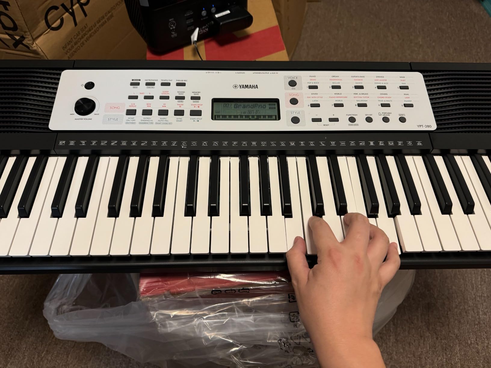 Yamaha YPT-280 61-Key Portable Keyboard for Beginners with Built-In Songs, Quiz Mode, Music Rest, Power Adapter customer photo 1