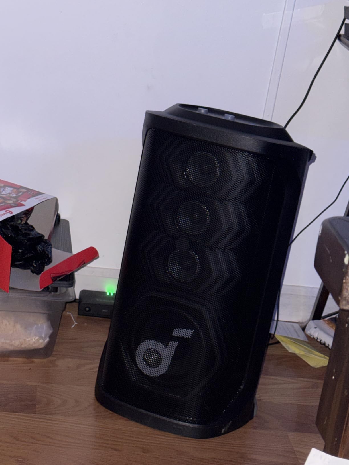 Soundcore Rave 3S AI Party Speaker by Anker, AI Vocal Removal, 12H Playtime | 2 Wireless Microphones Include,Reverb, Light Show, Portable Bluetooth PA System for Home, Party, or Backyard customer photo 1