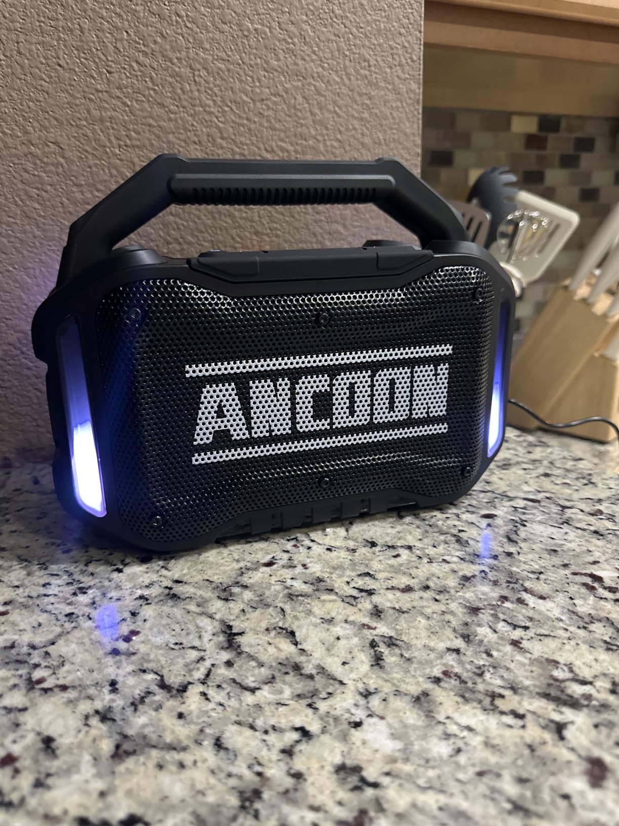 ANCOON Speakers Bluetooth Wireless: 80W(Peak) Loud Speaker with Bass, 20H Playtime, IPX6 Waterproof, Large Jobsite Speakers for Work, Outdoor, Workshop, Garage, Portable Speaker with TWS customer photo 2