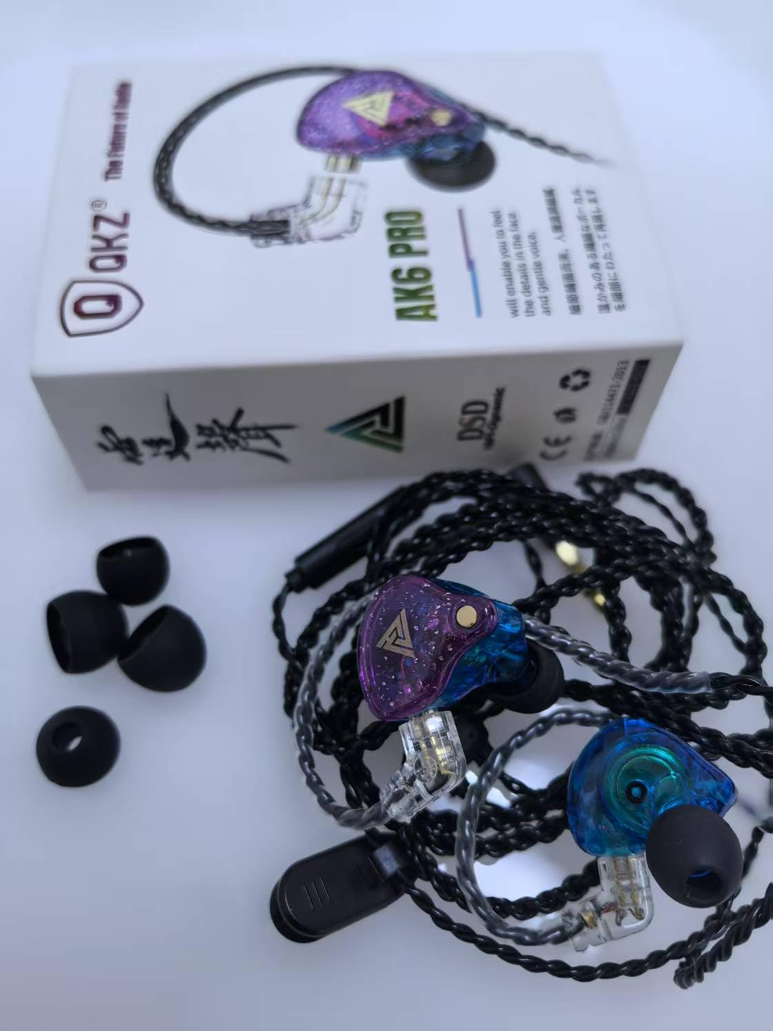 HJX QKZ AK6 Pro Wired IEM for Gaming Earbuds with MIC, in Ear Monitor Headphones, Deep Bass Sound, 1DD 11mm Dynamic Driver, IEM for Music Video Calling customer photo 1