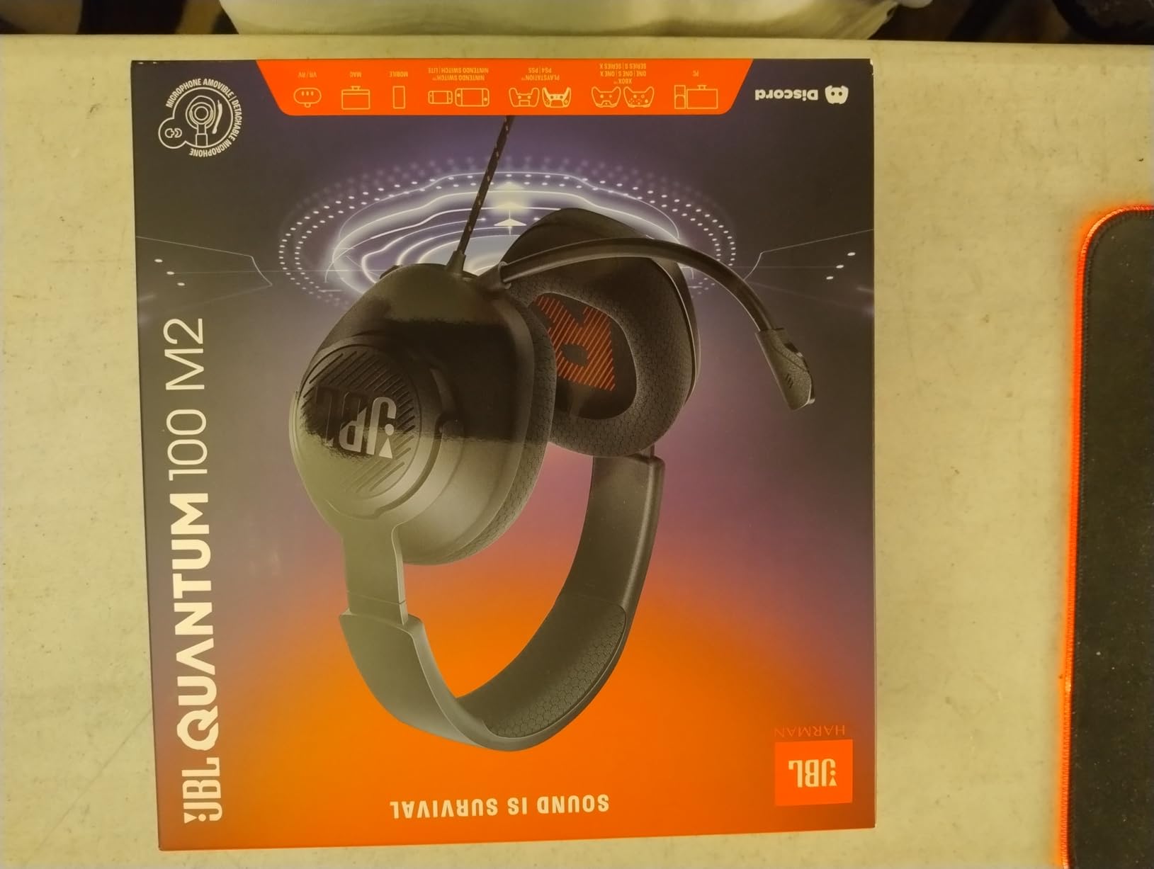 JBL Quantum 100M2 Wired Gaming Headset, Detachable Mic - Black | Memory Foam Ear Cushions And 3.5 Mm Jack, PC, PlayStation, Xbox, Nintendo Switch customer photo 2
