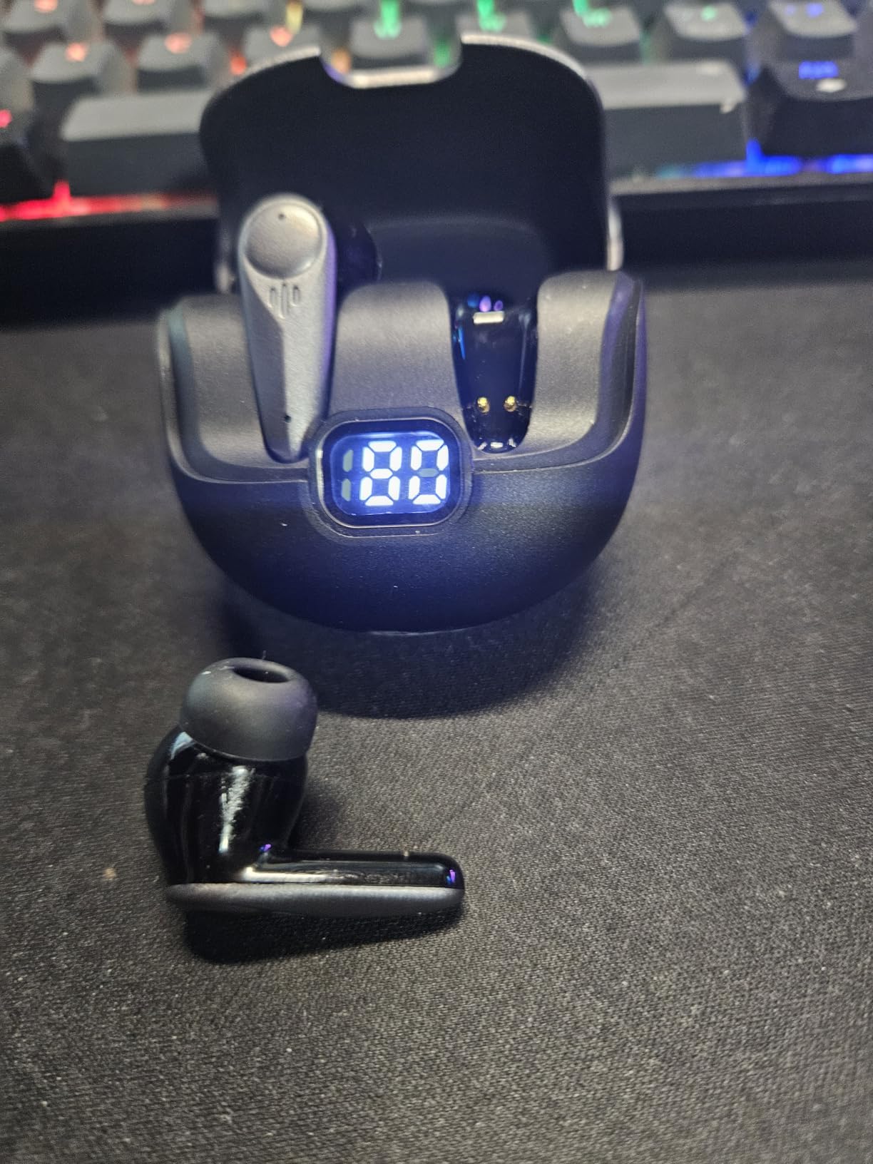 KASOTT 2.4GHZ Wireless Gaming Earbuds, 30MS Low-Latency, Bluetooth 5.4, with ANC Active Noise Cancelling, USB-C Dongle Included-Compatible with Meta Quest 3/2, Steam Deck, PS5/4, VR, PC, Switch (Black) customer photo 1