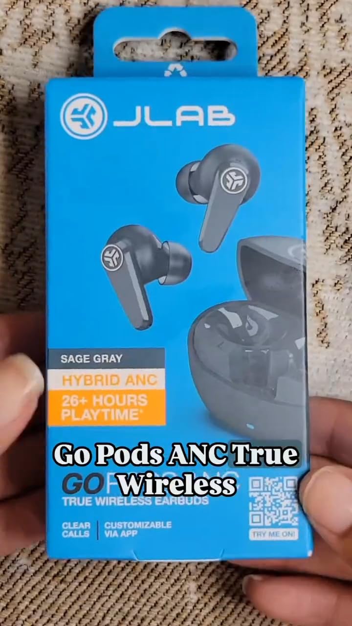 JLab Go Pods ANC, True Wireless Earbuds, Active Noise Cancelling, Bluetooth, Black customer photo 2