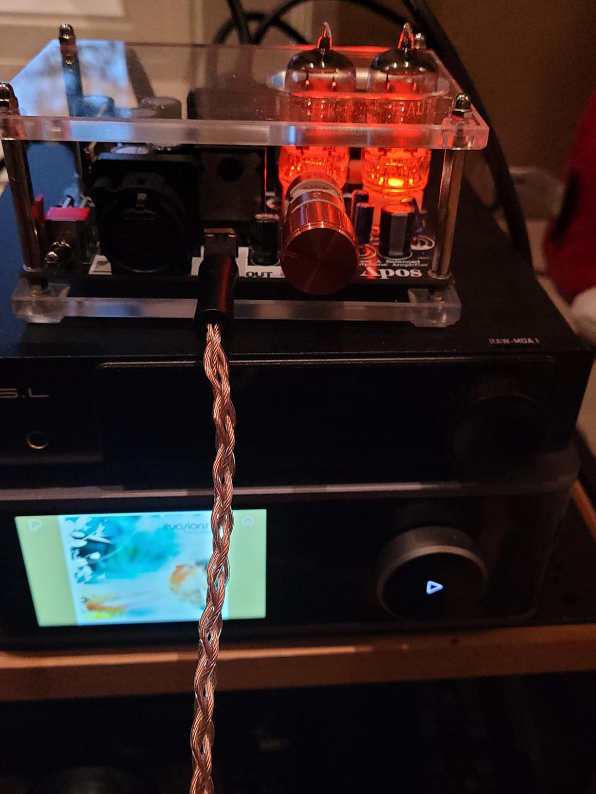 Apos Gremlin Headphone Amp Headphone Tube Amplifier, Class A Balanced Tube Amp, Replaceable Tubes 12au7, 6922/XLR, 4.4mm Balanced Interface. Amp for HiFi Desktop Speakers, Loved By Audio Enthusiasts customer photo 2
