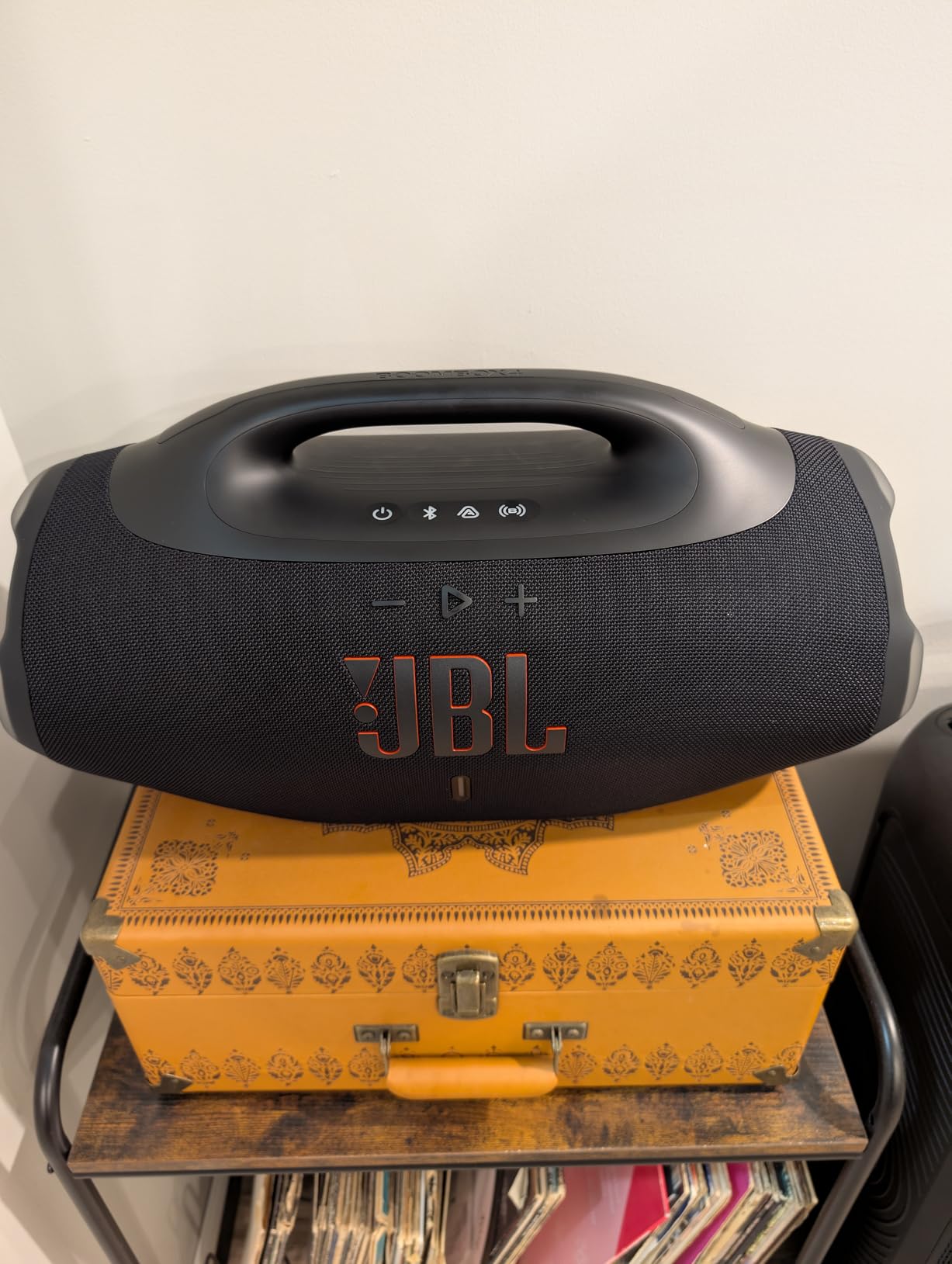 JBL Boombox 4 Portable Bluetooth Speaker, Waterproof, Deep Bass - Black | Up To 34 Hours Playtime, IP68 Dustproof, AI Sound Boost customer photo 1