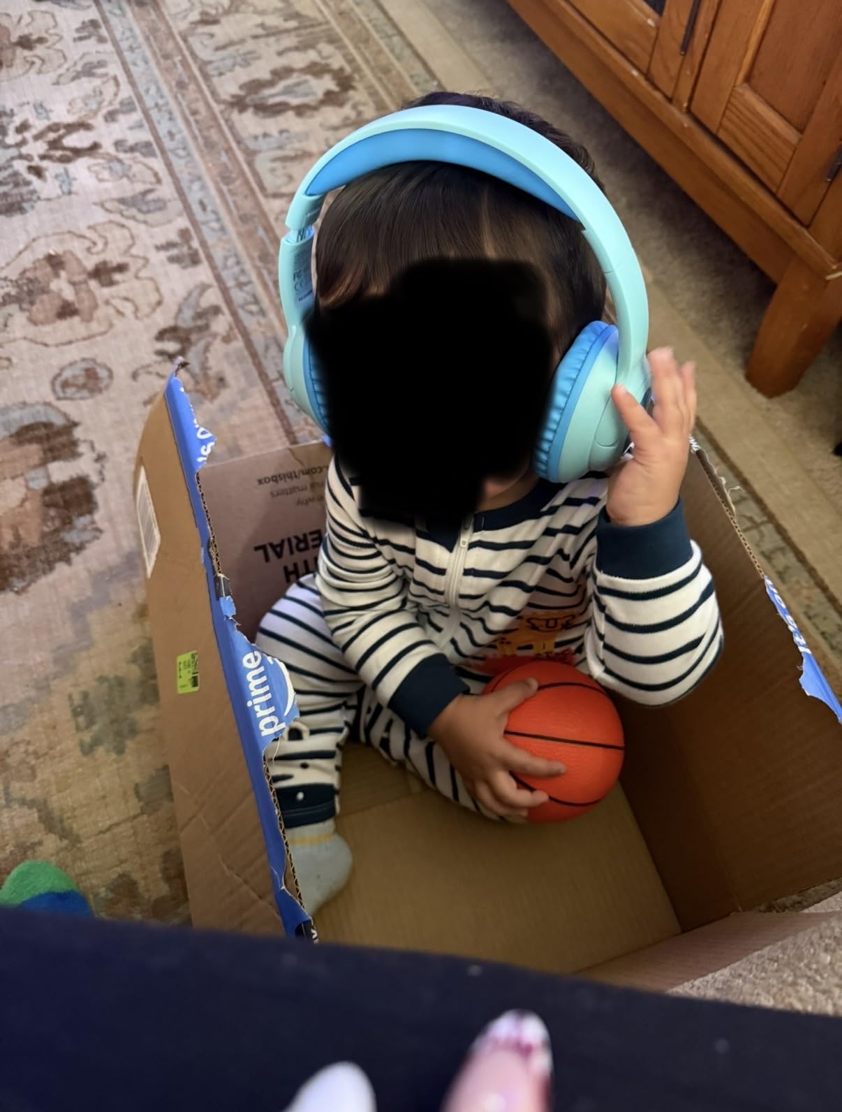 VibeTune Kids Bluetooth Headphones, 60H Playtime, Volume Limited 85/94dB, Bluetooth 5.4, Type-C Fast Charging, Foldable Wireless Headphones for Kids, Toddler Headsets with HD Mic-Blue customer photo 2