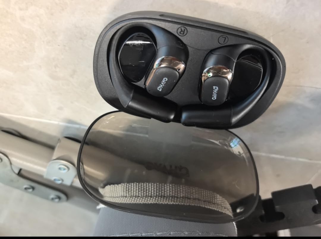 OHAYO Open Ear Headphones,Over Ear Earbuds with Ergonomic Earhook,Bluetooth Headphones 5.4 with Smart Digital Display,40H Playtime,IPX6 Waterproof,Touch Control Operate Fit Cycling,Running,Workout customer photo 2