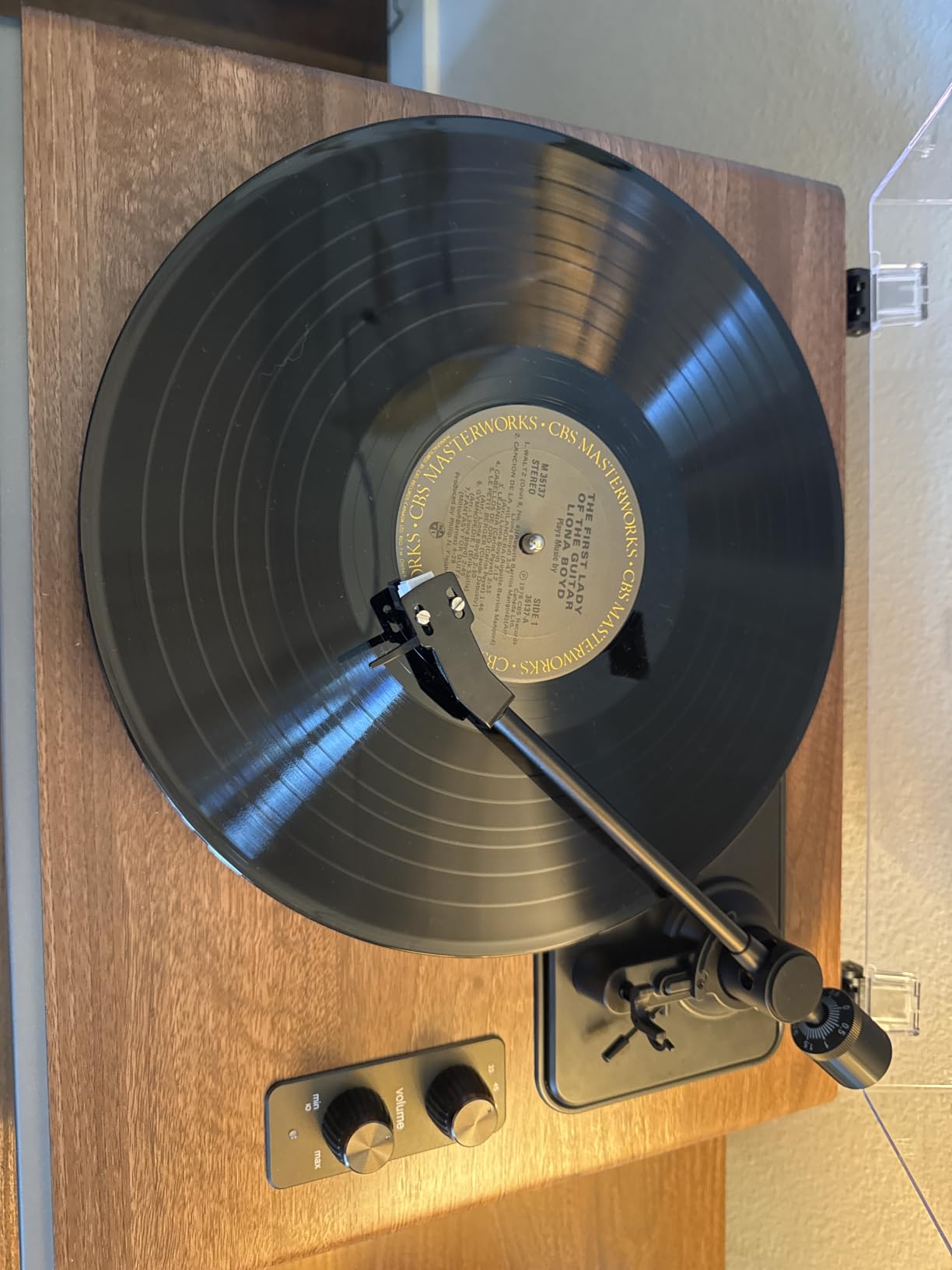 Annesburg Vinyl Record Player, Hi-Fi Bluetooth Turntable with Speakers | Adjustable Counterweight, 33/45 RPM, AT3600L Stylus, Automatic Stop, RCA output Vintage Phonograph Home Decor customer photo 1