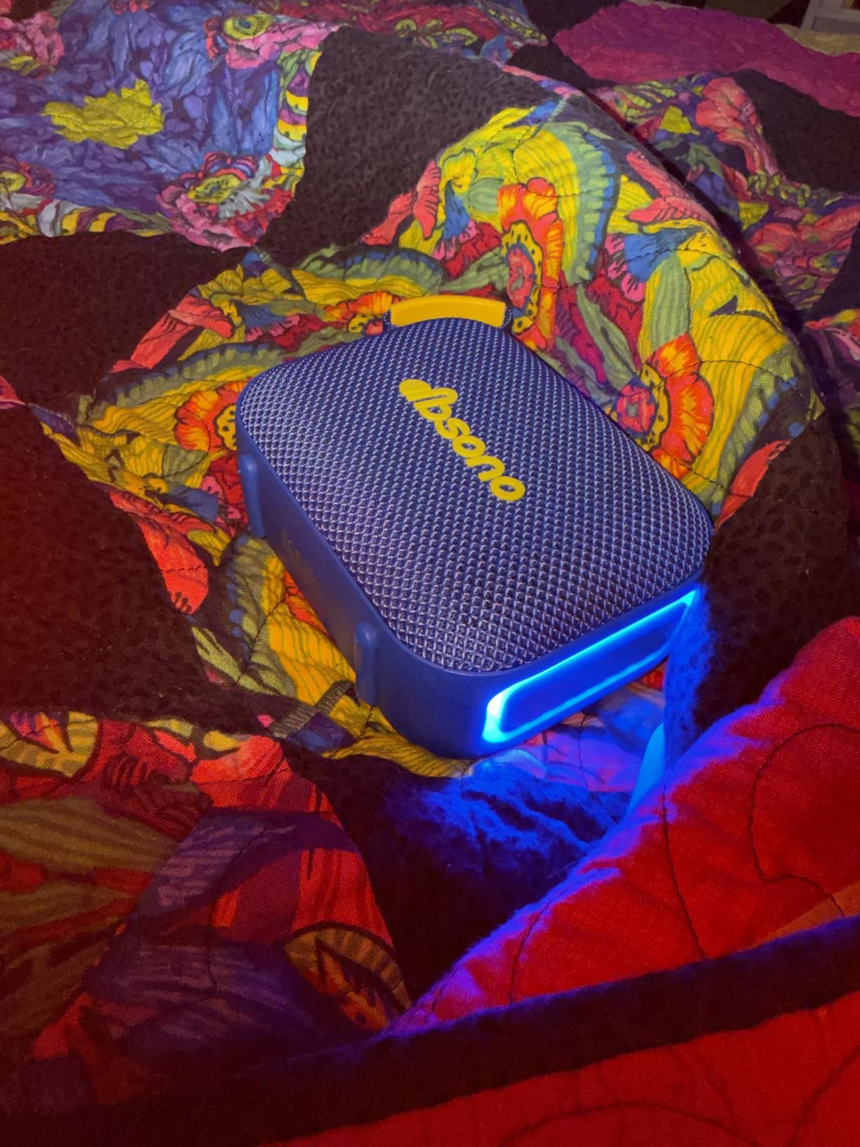 Portable Bluetooth Speaker Line-in Support: IPX5 Waterproof HD Sound Up to 24H Playtime, TWS Pairing, LED Light, Outdoor Speaker for Beach/Pool/Travel, Back to School Gifts for Adult Teen-Black customer photo 2