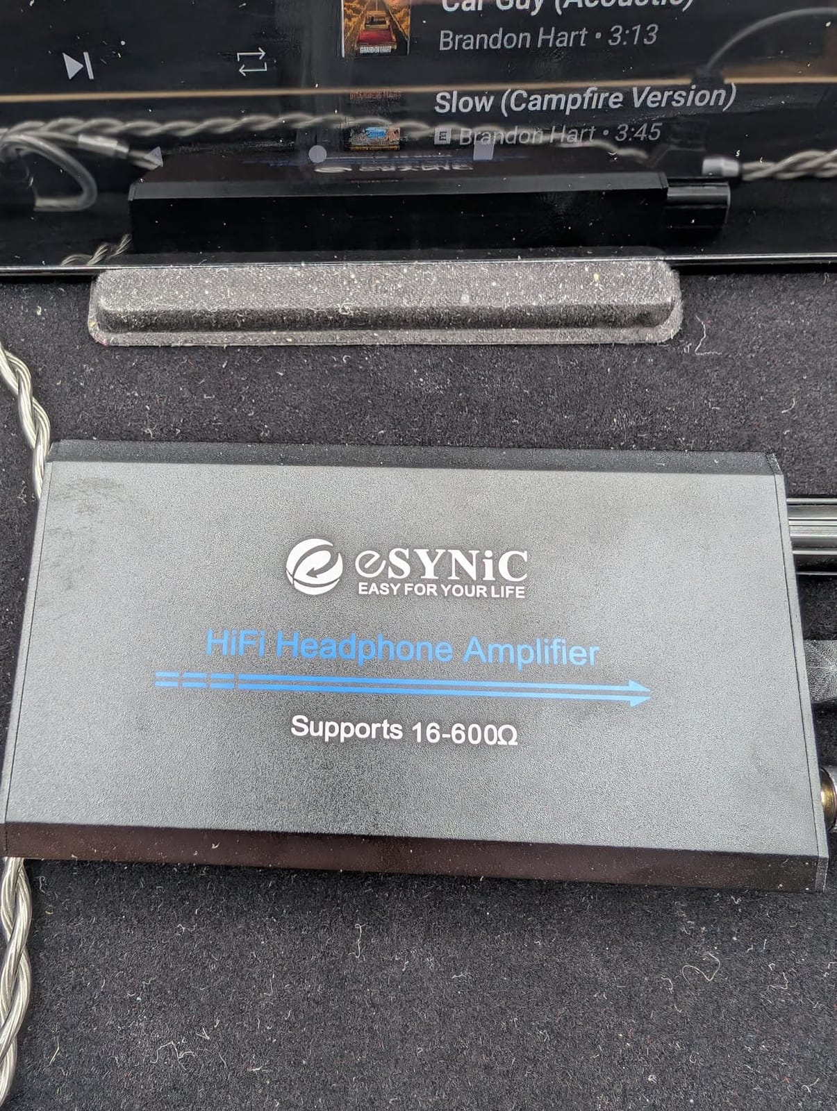 eSynic Rechargeable 16-600Ω Headphone Amplifier Portable with Gain Switch customer photo 2