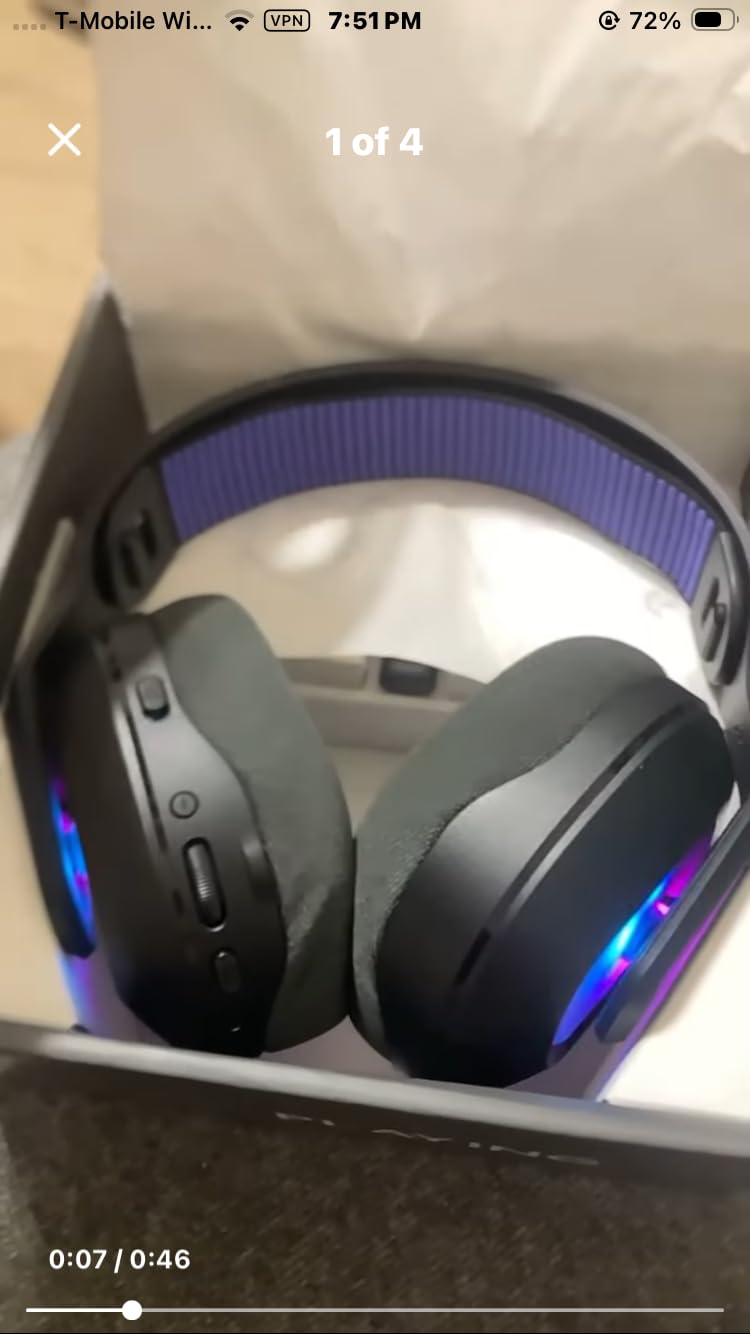 Logitech G522 Lightspeed Wireless Gaming Headset - Black | For PC, 2.4 GHz, Bluetooth & USB-C, 60 Hr Battery, 48 kHz/24 bit Audio, Detachable 48 kHz/16 bit Blue VO!CE Mic, RGB customer photo 2