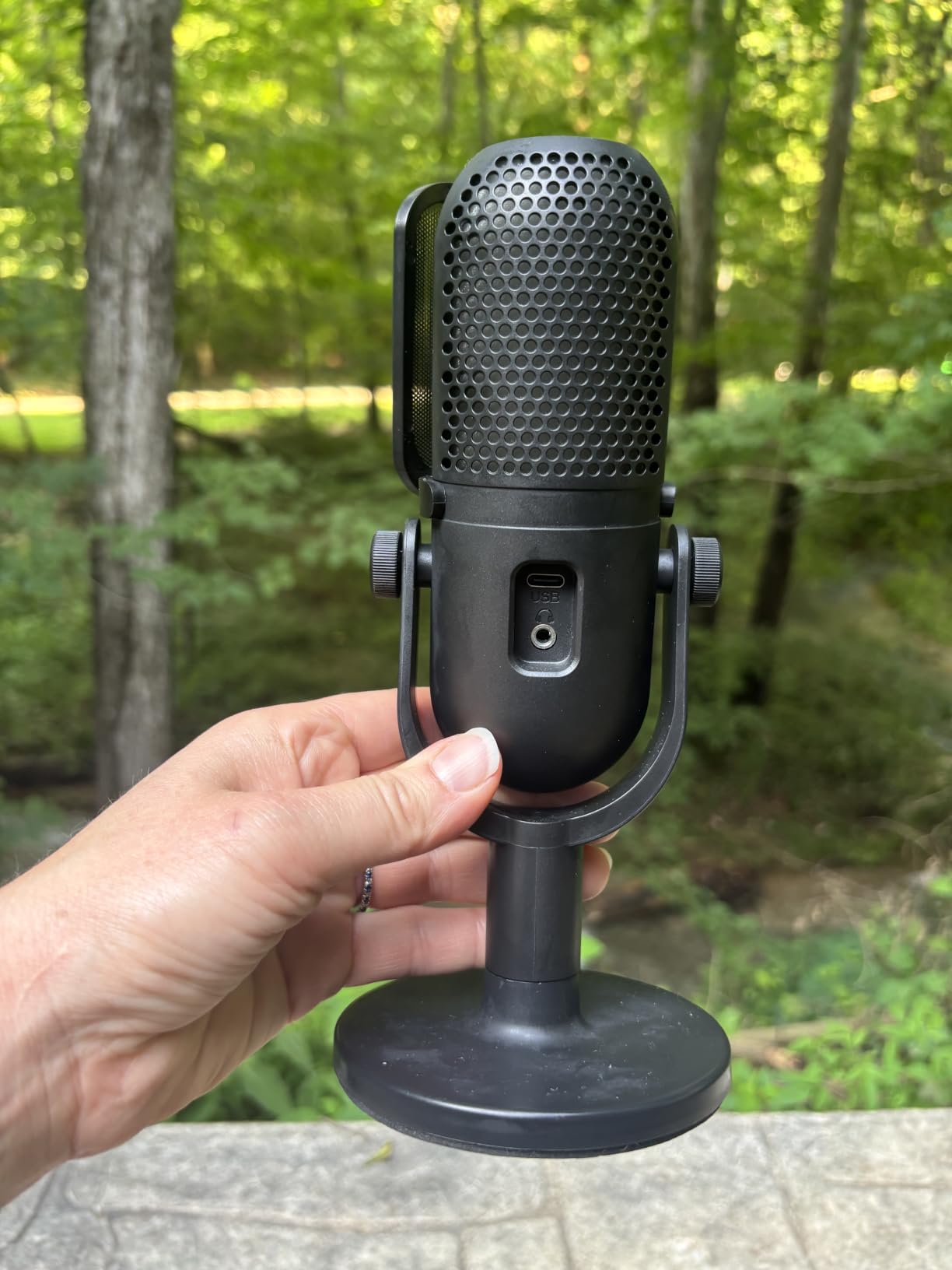 USB Microphone for PC Gaming: Condenser Microphone RGB for Gamer with Stand Mic - Recording Mic for Computer&Laptop with Quick Mute - Desk Podcast Mic for Podcast & Singing & Streaming & Youtube Black customer photo 2
