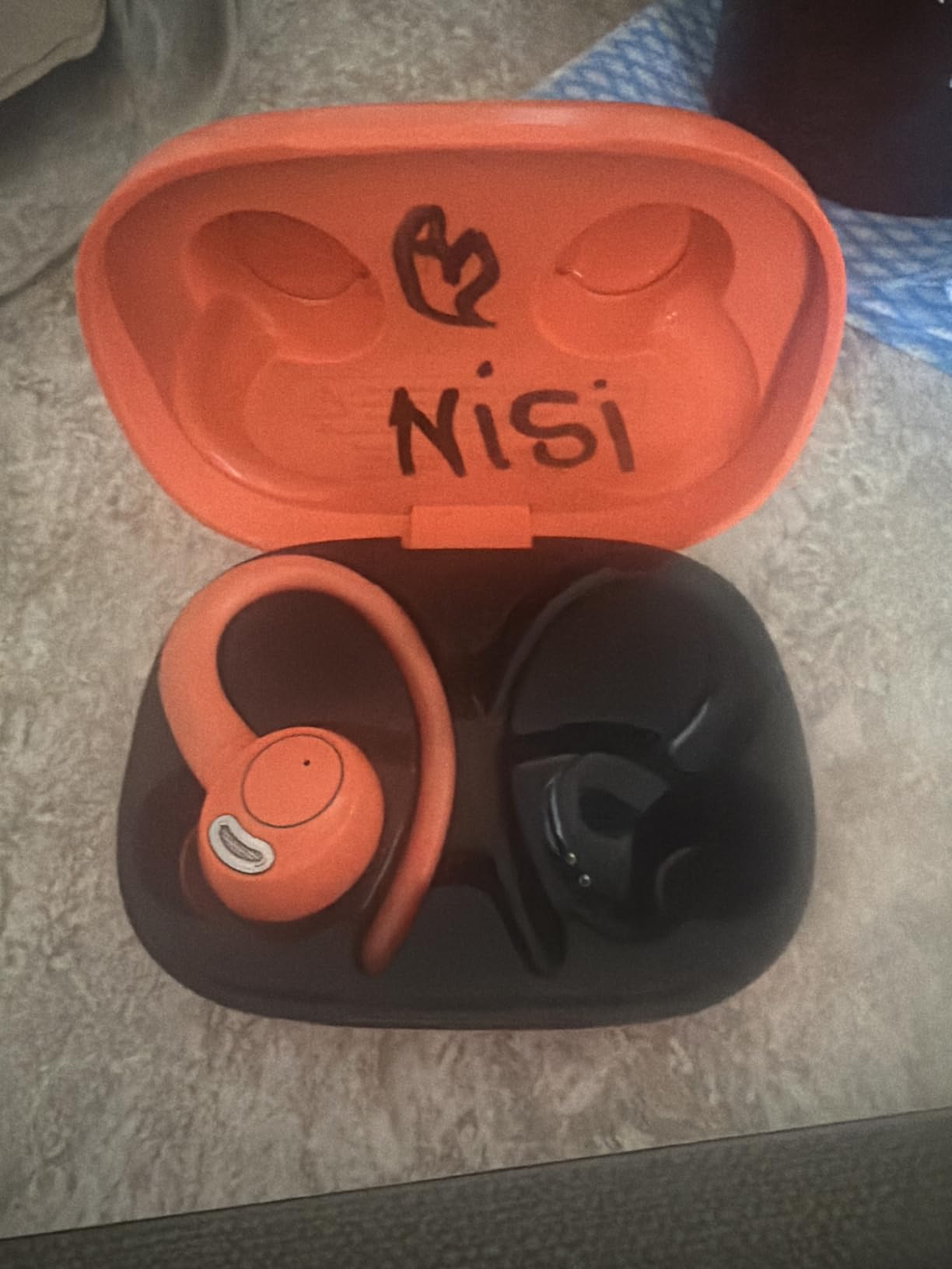 Wireless Earbuds, Bluetooth 5.4 Headphones Sport Over Ear Buds With ENC Mic | Noise Cancelling, 48H, Wireless Earphone With Earhooks, Stereo Deep Bass, IP7 Waterproof ear bud for Workout Running, Black customer photo 1