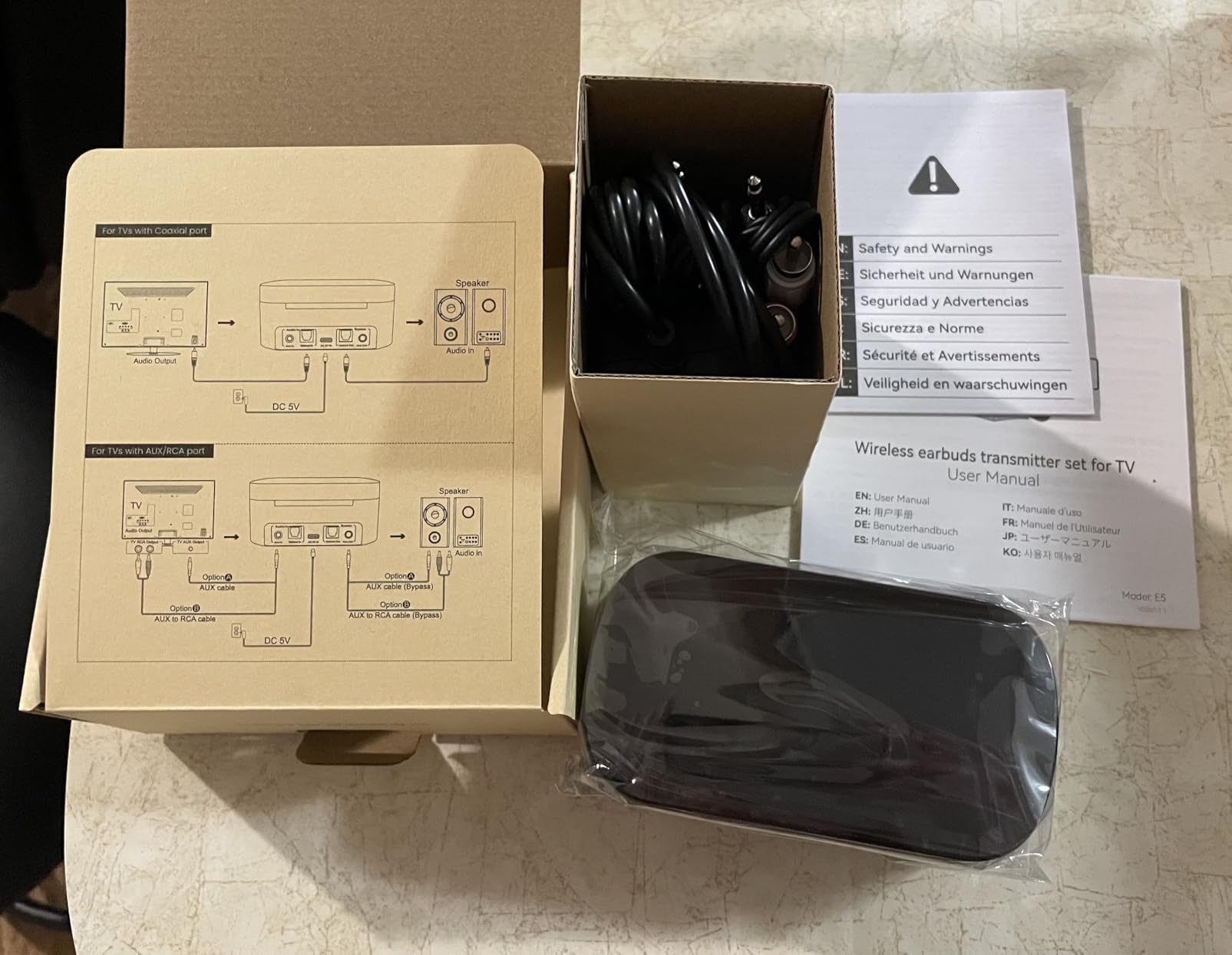 1Mii Wireless Earbuds for TV Watching for Seniors, Open Ear Headphones for Listening with Transmitter Charging Case, Low Latency, Plug and Play, 10H Playtime, Support Optical/AUX/RCA Audio Out customer photo 1