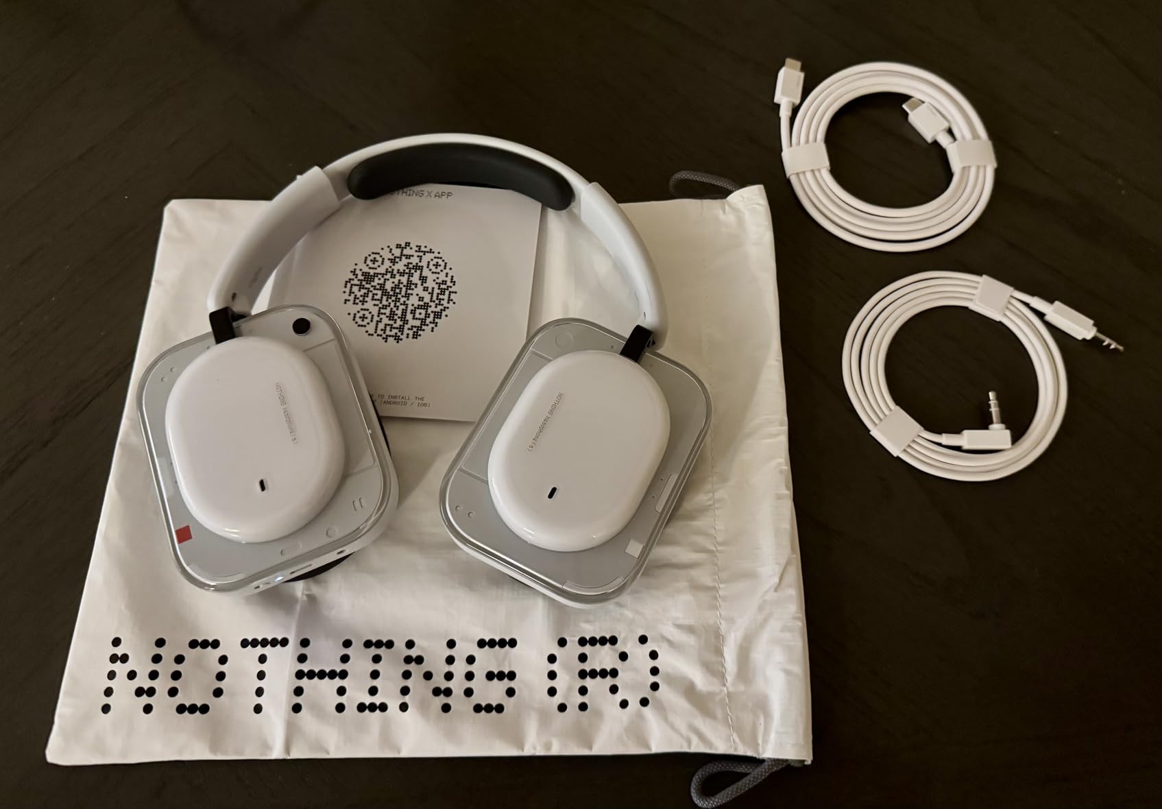 Nothing Headphone (a) 2026 New, Adaptive Active Noise Cancelling Headphones, Wireless Over Ear Bluetooth 5.4 ANC Headset with LDAC Hi-Res, 5 HD Mics Ultra Bass via APP, 135 Hours Playtime, White customer photo 2