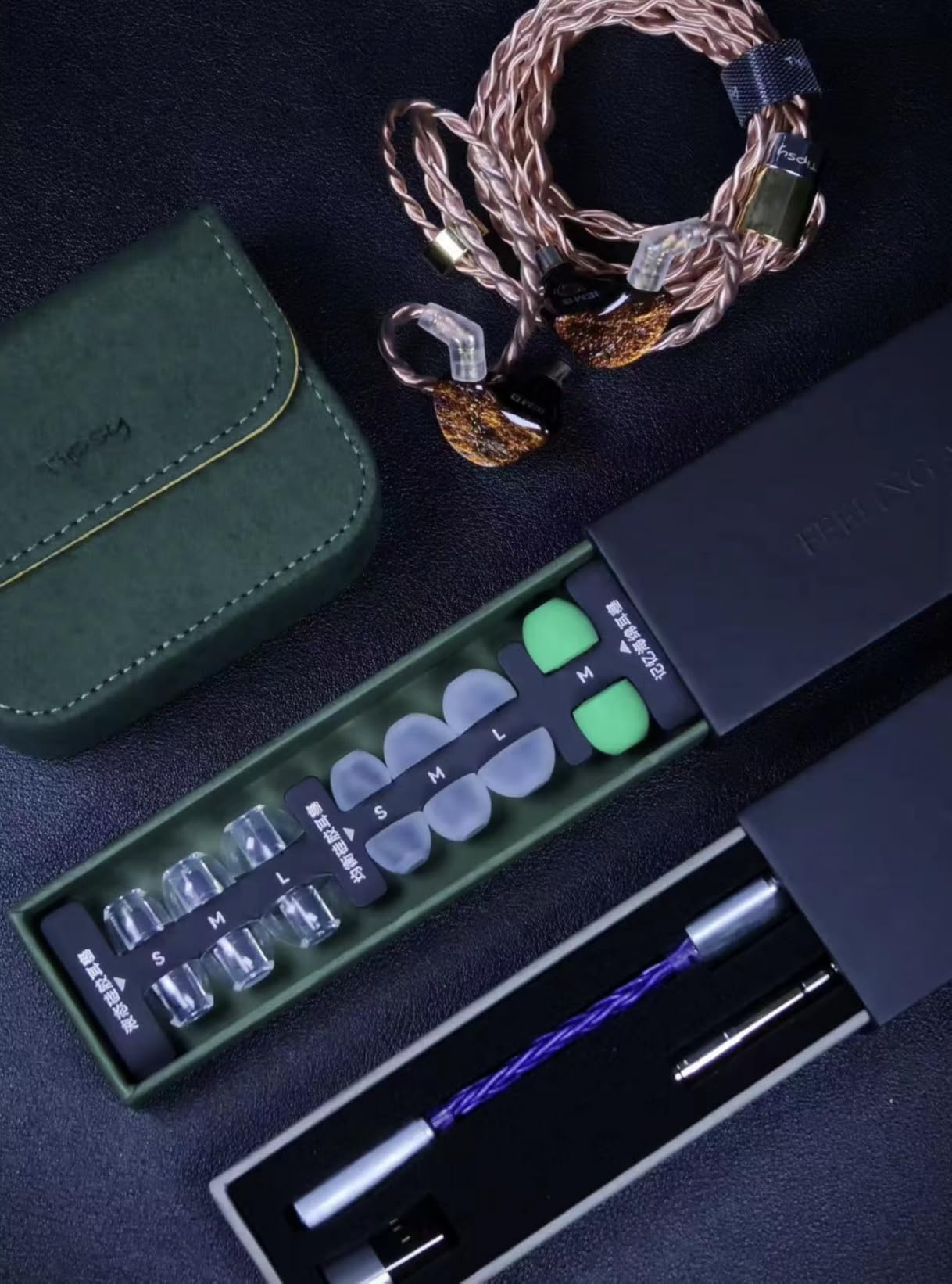 Tipsy M5 Ultra IEM, 5-Driver Hybrid (Bone Conduction + DD + 2BA + Planar), Includes 3.5/4.4/6.35 Plugs and Hi-Fi Dual-Chip DAC, Big Dynamics, High Resolution, Extreme Detail customer photo 2
