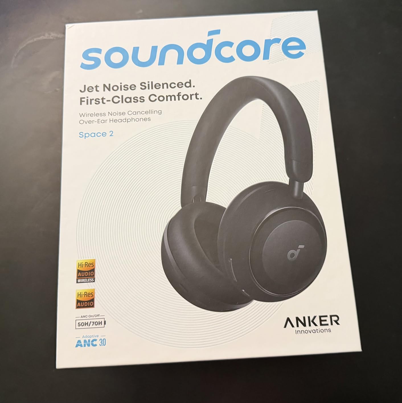 Soundcore Anker Space 2 Bluetooth 6.1 Over-Ear Headphones, Travel-Ready | Active Noise Cancelling, 50H Playtime, LDAC Hi-Res, Dual Connection, Clear Calls, Nap Mode, Wearing Detection, Fast Charging customer photo 1