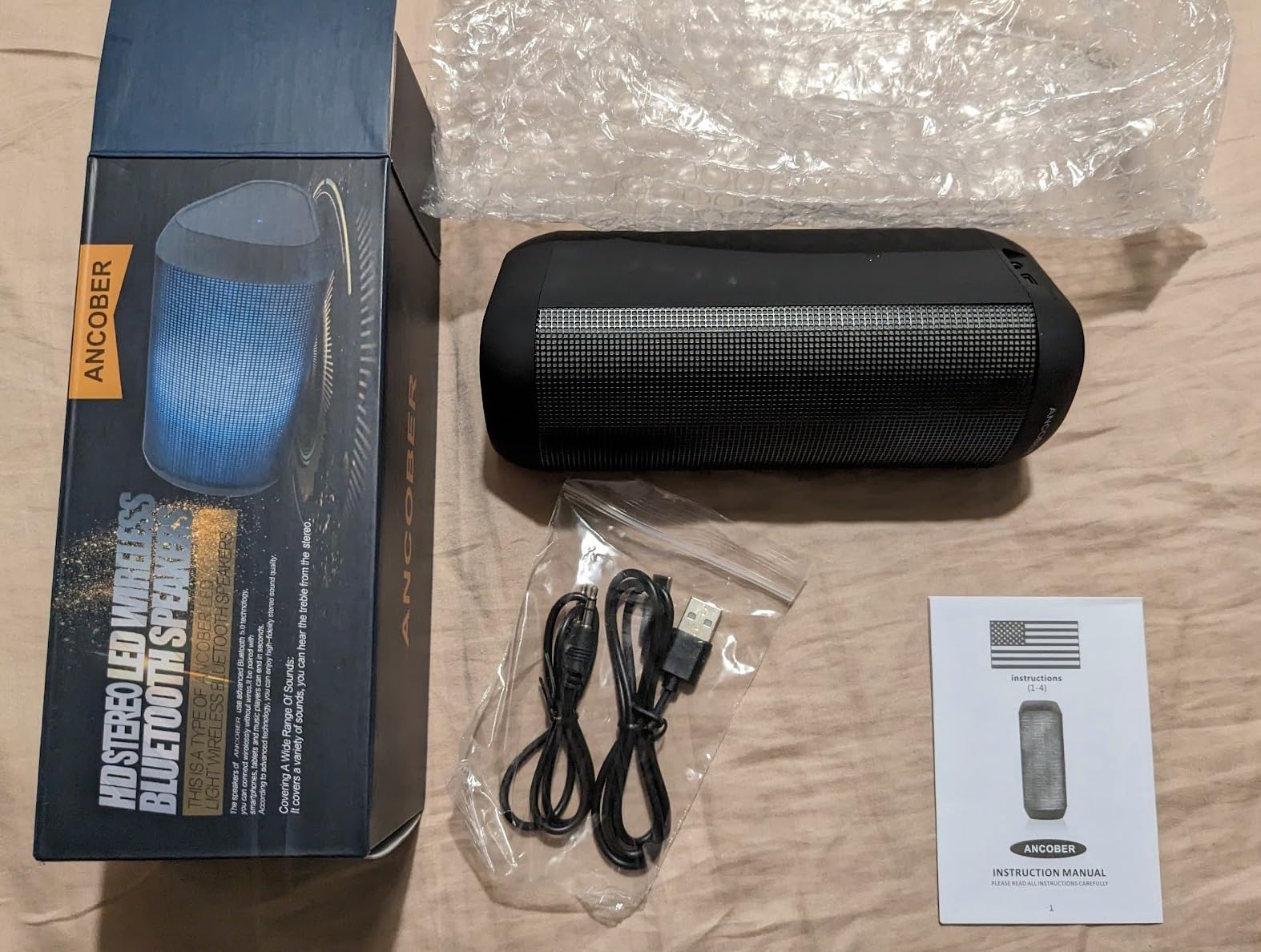 Bluetooth Speaker, Portable Wireless, 20W HD Stereo Loud Sound, 8 Modes LED Light Show, 30H Playtime, IPX4 Waterproof, TWS Pairing, Built-in Mic, BT5.3, for Outdoor, Party, Travel, Home, Ideal Gifts customer photo 2