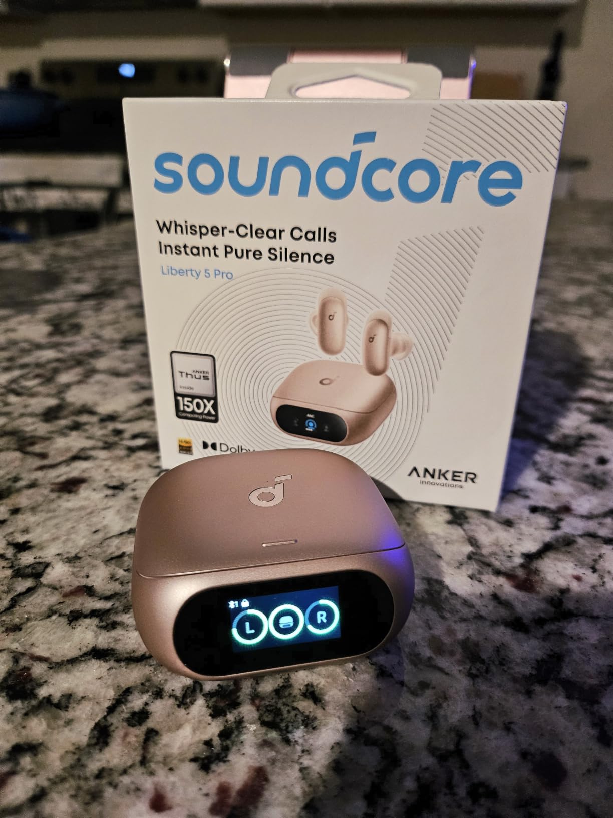 Soundcore Liberty 5 Pro,Guinness World Records-Certified Call Quality,Anker Thus™ AI Chip,Active Noise Cancelling Wireless Earbuds,Crystal-Clear Calls for Commute,Noisy Environments customer photo 1
