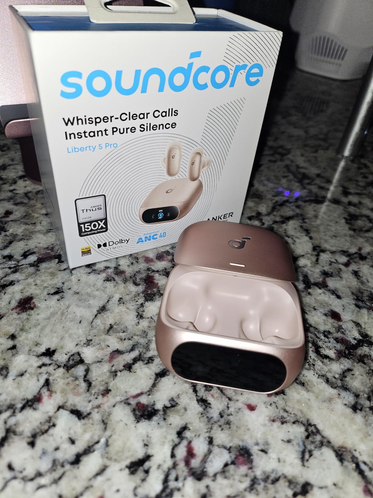 Soundcore Liberty 5 Pro,Guinness World Records-Certified Call Quality,Anker Thus™ AI Chip,Active Noise Cancelling Wireless Earbuds,Crystal-Clear Calls for Commute,Noisy Environments customer photo 2