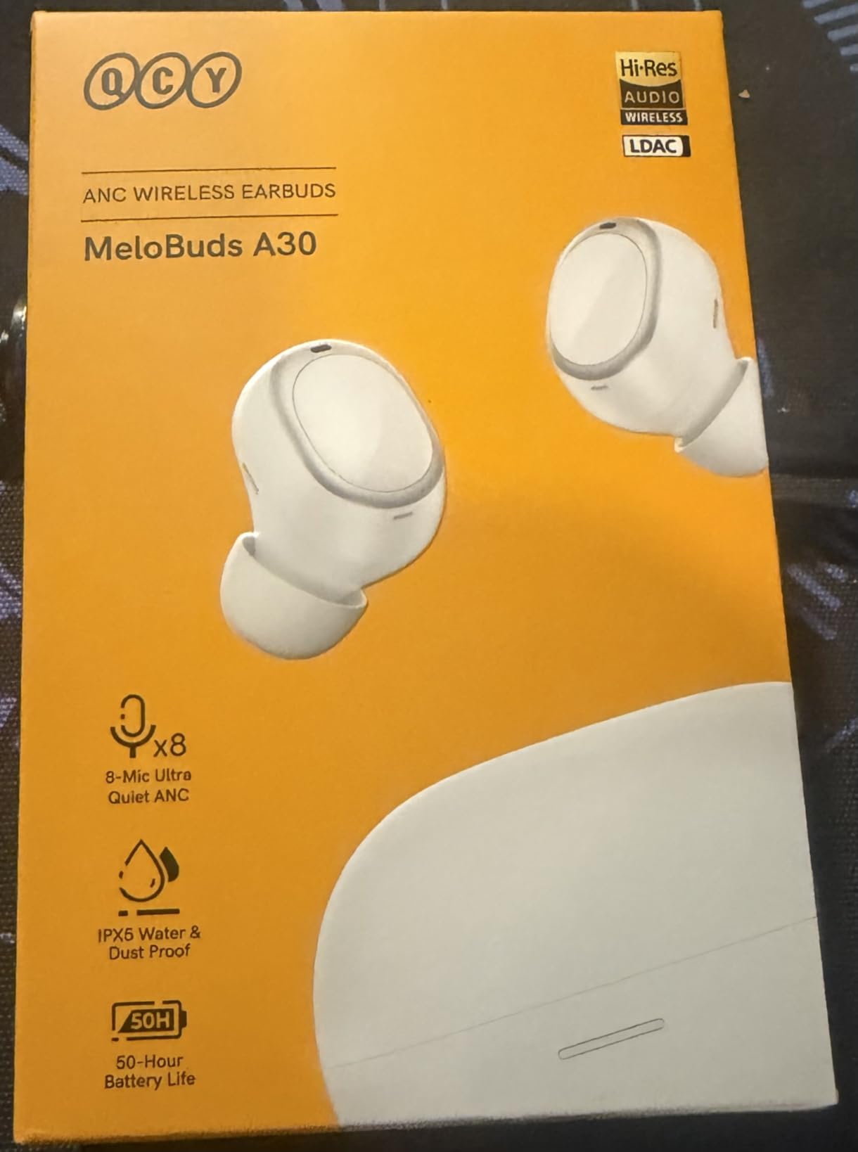 QCY MeloBuds A30 Al Scene-Adaptive ANC Wireless Earbud | 8 Mics ENC Clear Call, Hi-Res Audio LDAC, Fast Charging, Triple Device Connection, IPX5 Waterproof customer photo 1