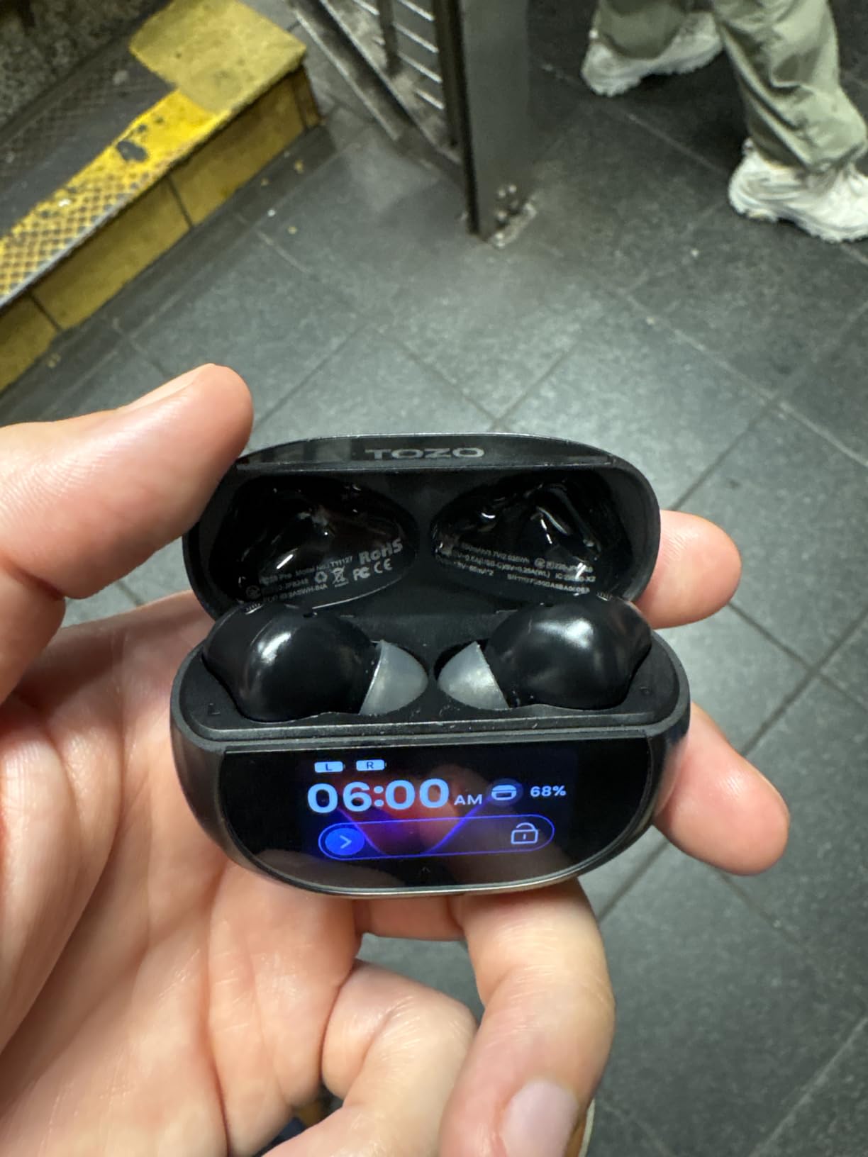 TOZO NC20 Pro Active Noise Cancelling Wireless Earbuds, Smart LCD Screen | LDAC Hi-Res Audio, Stereo Bass, 6 Mics AI Call Ear Buds, 80H Playtime, IPX8 Waterproof customer photo 2