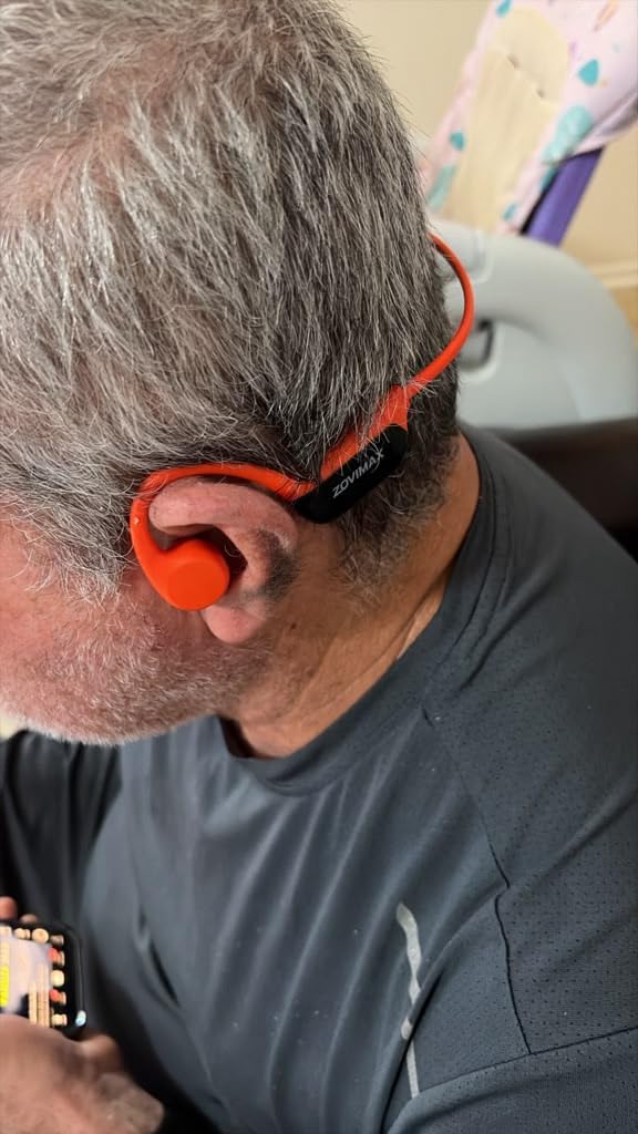 Bone Conduction Headphones Bluetooth 6.0 Earbuds, Open Ear Headphones | Dual Driver Sound, LED Display, IPX7 for Sport/Running, Dual Device Connection, 12 Hours Playtime customer photo 2