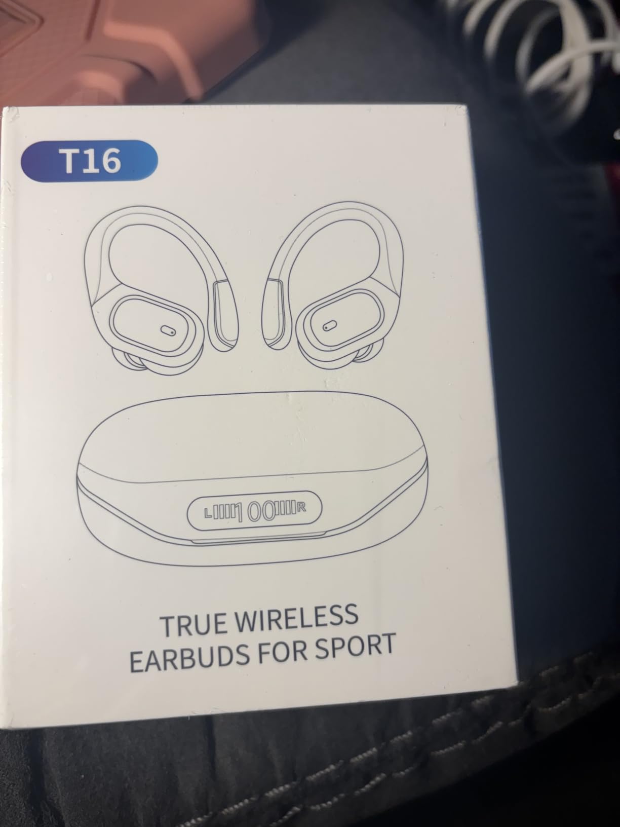 HAOYUYAN Sports Bluetooth Headphones, 80Hrs Playtime Wireless Earbuds with LED Power Display, IPX7 Waterproof Earphones for Workout/Running, Noise Canceling Headset Ear Buds (Black) customer photo 1