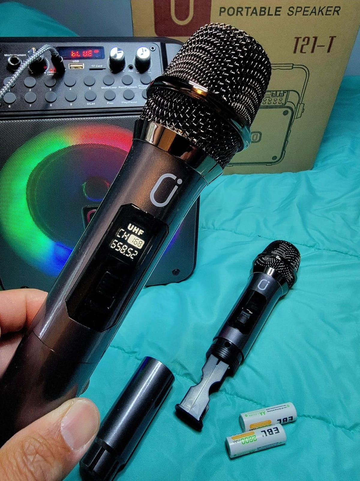 HWWR Karaoke Machine with 2 Mics for Adults & Kids, All-in-One Karaoke Set customer photo 2