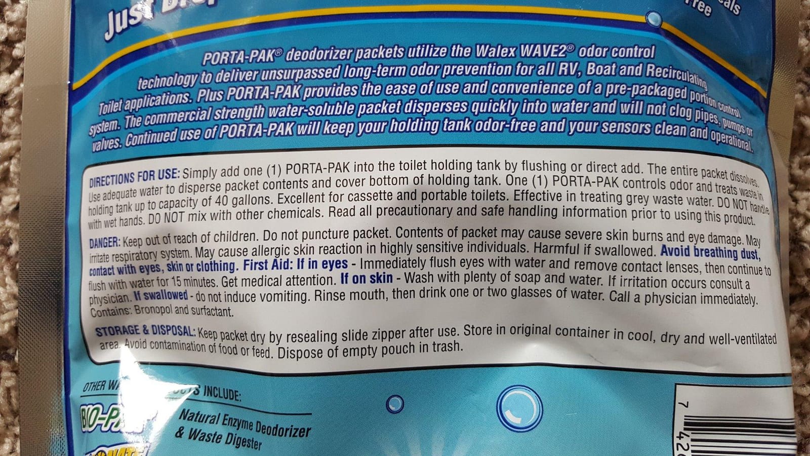 Walex Porta-Pak RV Toilet Treatment Drop-Ins - Fresh Scent, 10-Pack customer photo 2