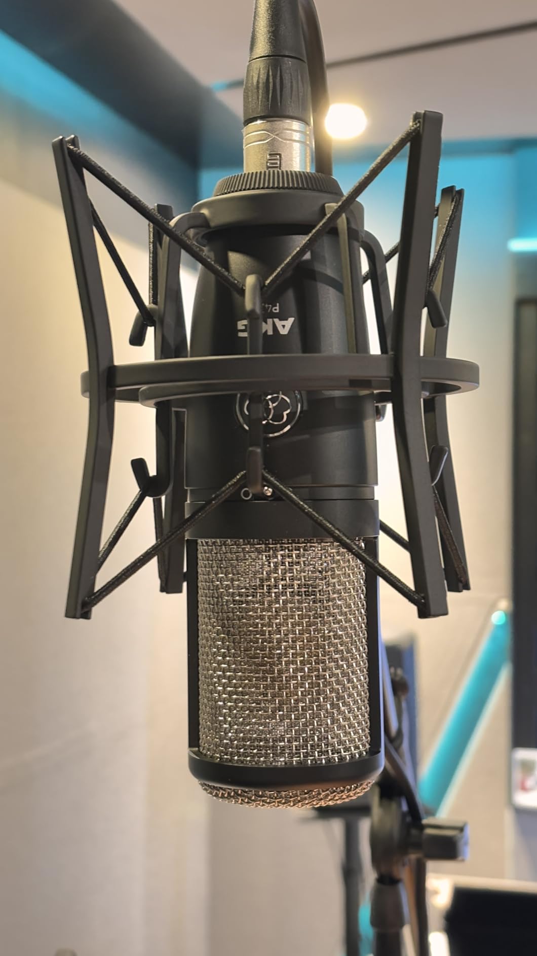 AKG Pro Audio P420 Multi-Pattern Condenser Microphone with Shock Mount and Case. Great for ensemble recording, grand piano, woodwind, brass instruments, drums and percussion. Black and Gold. customer photo 1