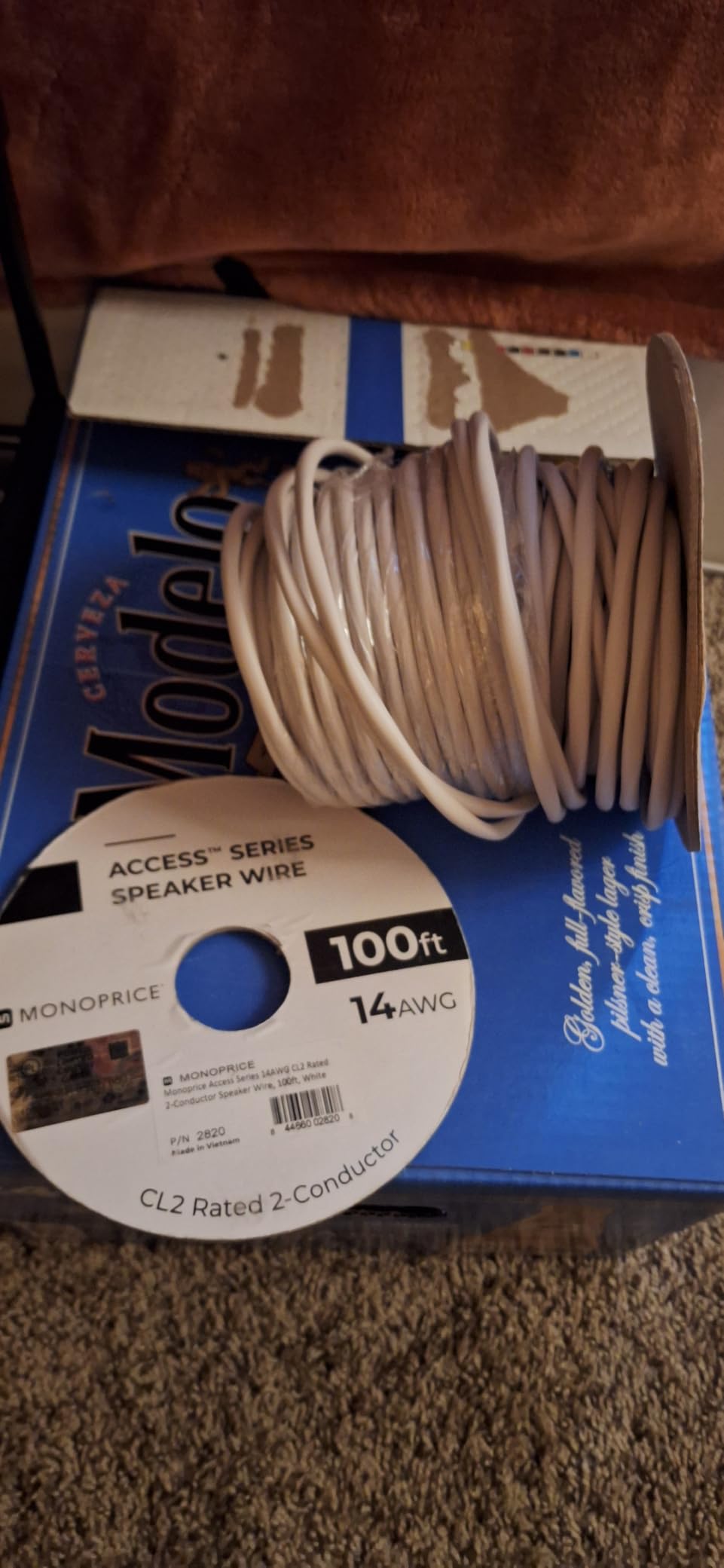 Monoprice 102820 100ft 14AWG CL2 Rated 2-Conductor Loud Speaker Cable (for In-Wall Installation) CL2 Rated | 2-Conductor customer photo 2