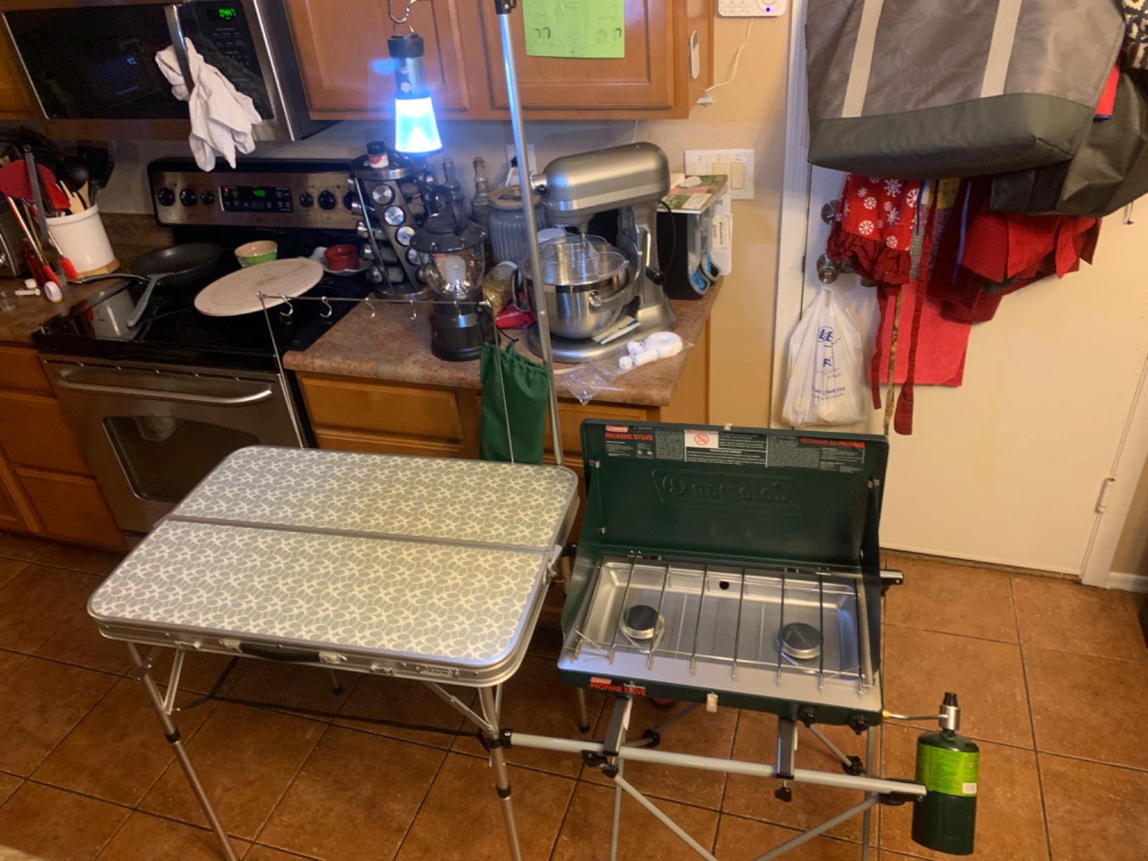 Coleman Pack-Away Portable Camp Kitchen, Outdoor Folding Kitchen with Food Prep Area, Great for Camping, Tailgating, Grilling & More customer photo 2