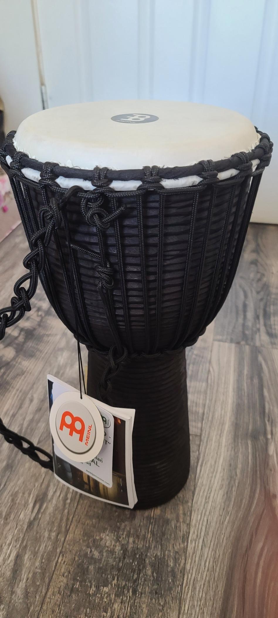 Meinl Percussion Djembe with Mahogany Wood - NOT Made in CHINA - 10-Inch Medium Size Rope Tuned Natural Head, 2-Year Warranty customer photo 2