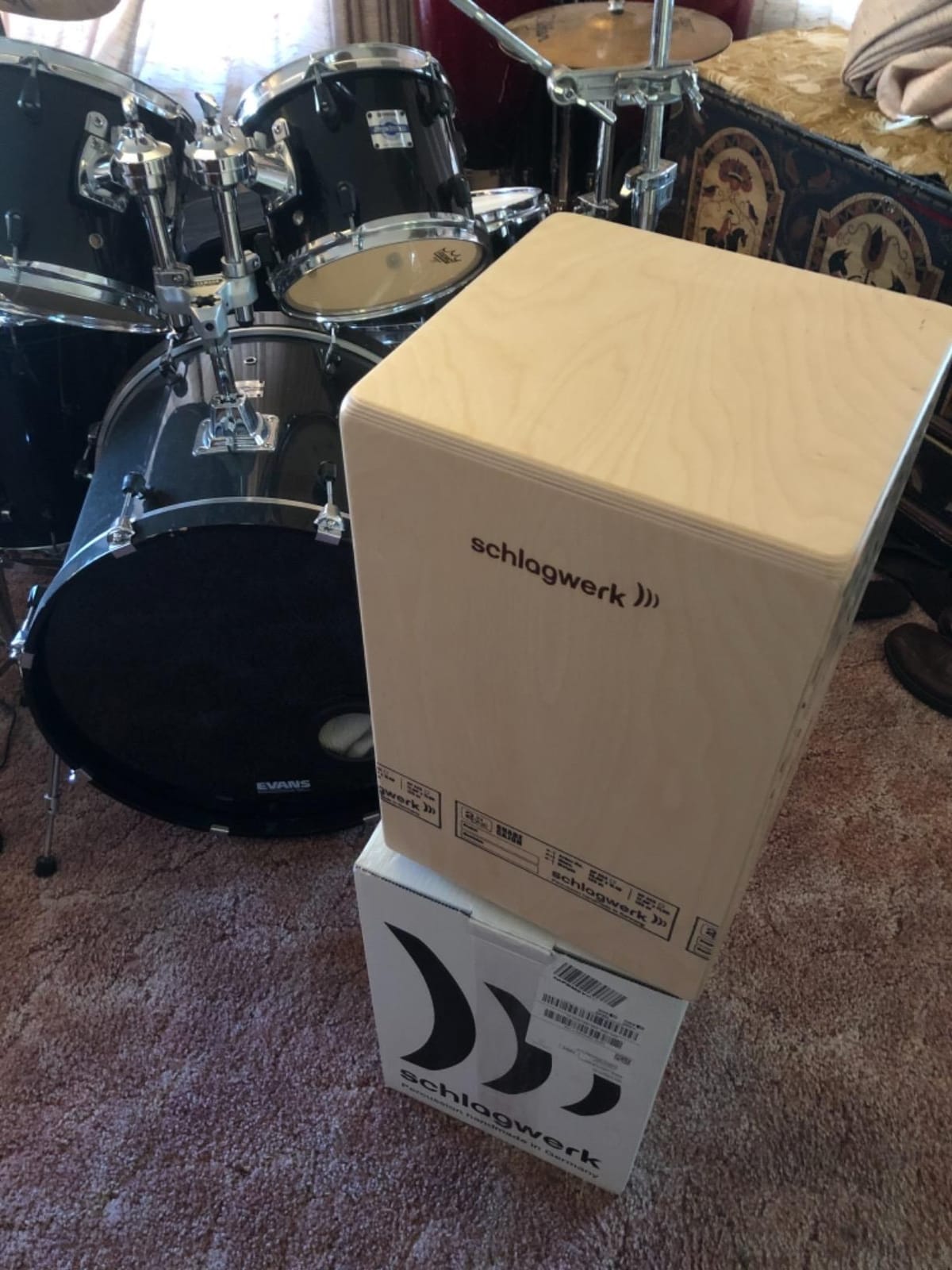 Schlagwerk CP404BLK 2inOne Series Snare Cajon l Black Baltic Birch Front Plate l Made in Germany customer photo 2
