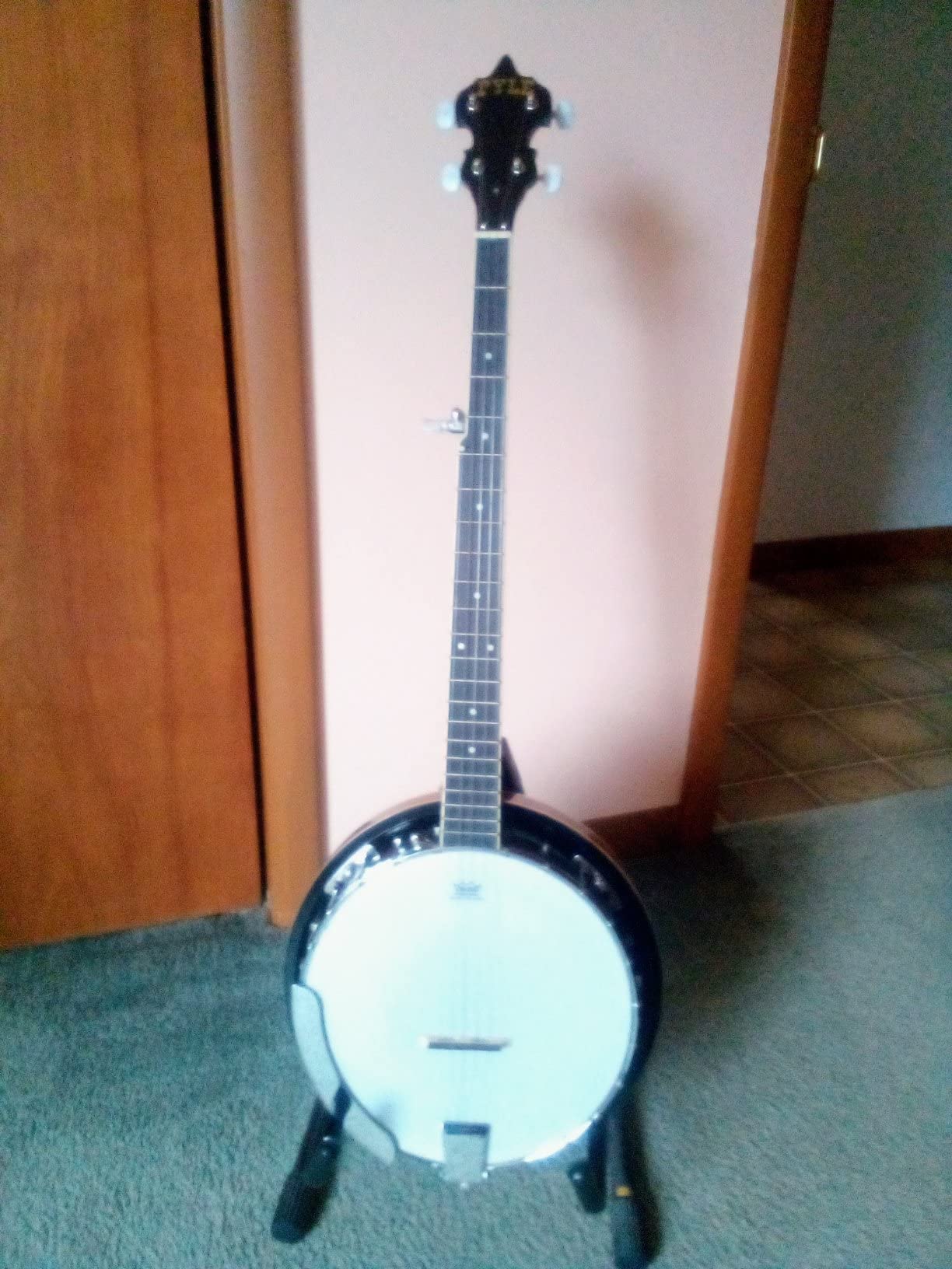 PYLE-PRO 5-String Geared Tunable Banjo with White Jade Tune Pegs & Rosewood Fretboard Polished Rich Wood Finish Maplewood Bridge Stand & Truss Rod Adjustment Tool - PBJ60 customer photo 1