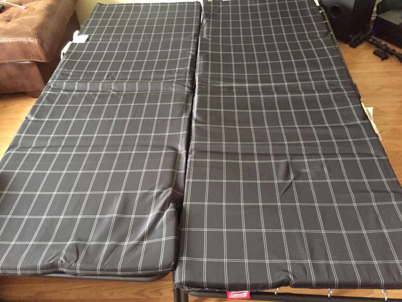 Coleman ComfortSmart Big & Tall Cot with Mattress Pad, Folding Steel Camp Bed with Plush Pad for Comfortable Sleeping, Great for Camping, Lounging, Elevated Sleeping, Guests, & More customer photo 1