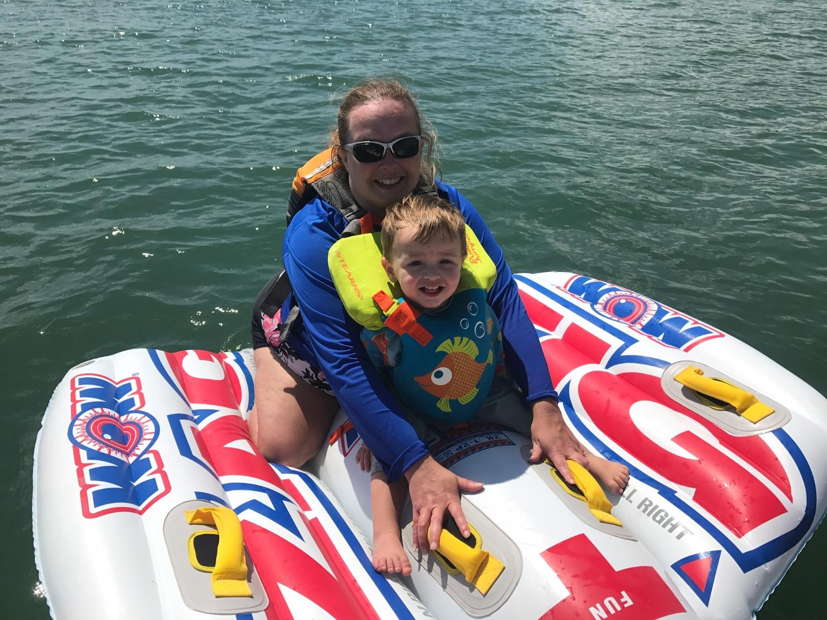 Wow Sports Zig Zag Towable Inflatable Tube for Boating - 1 to 2 Person Towable - Steerable Tubes for Boating customer photo 2
