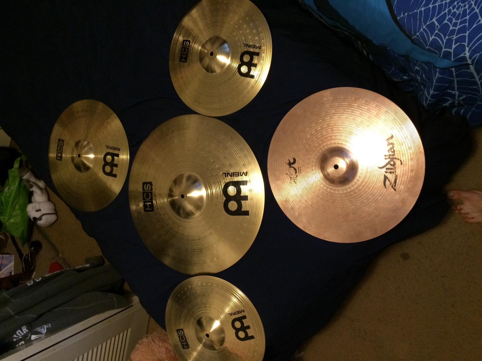 Meinl Cymbal Set Box Pack with 14” Hihats, 18” Crash/Ride, Plus a FREE 14” Crash – HCS Traditional Finish Brass – Made In Germany, TWO-YEAR WARRANTY (HCS1418+14C) customer photo 1