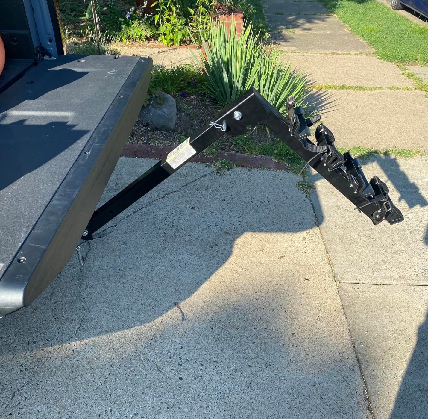 MaxxHaul Hitch Mount 4 Bike Rack 150 lb Capacity Heavy‑Duty Swing Down Design Fits Cars Trucks SUVs and Minivans with Safety Reflector Easy Install (70210) customer photo 1