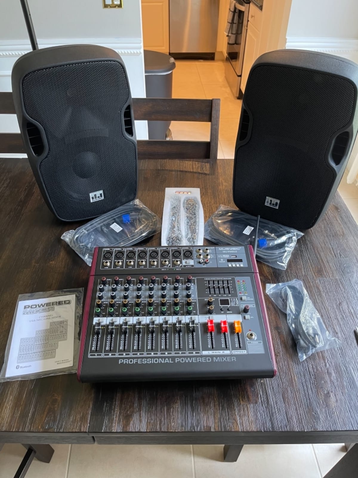 PA System with Wireless Microphone UHF,10