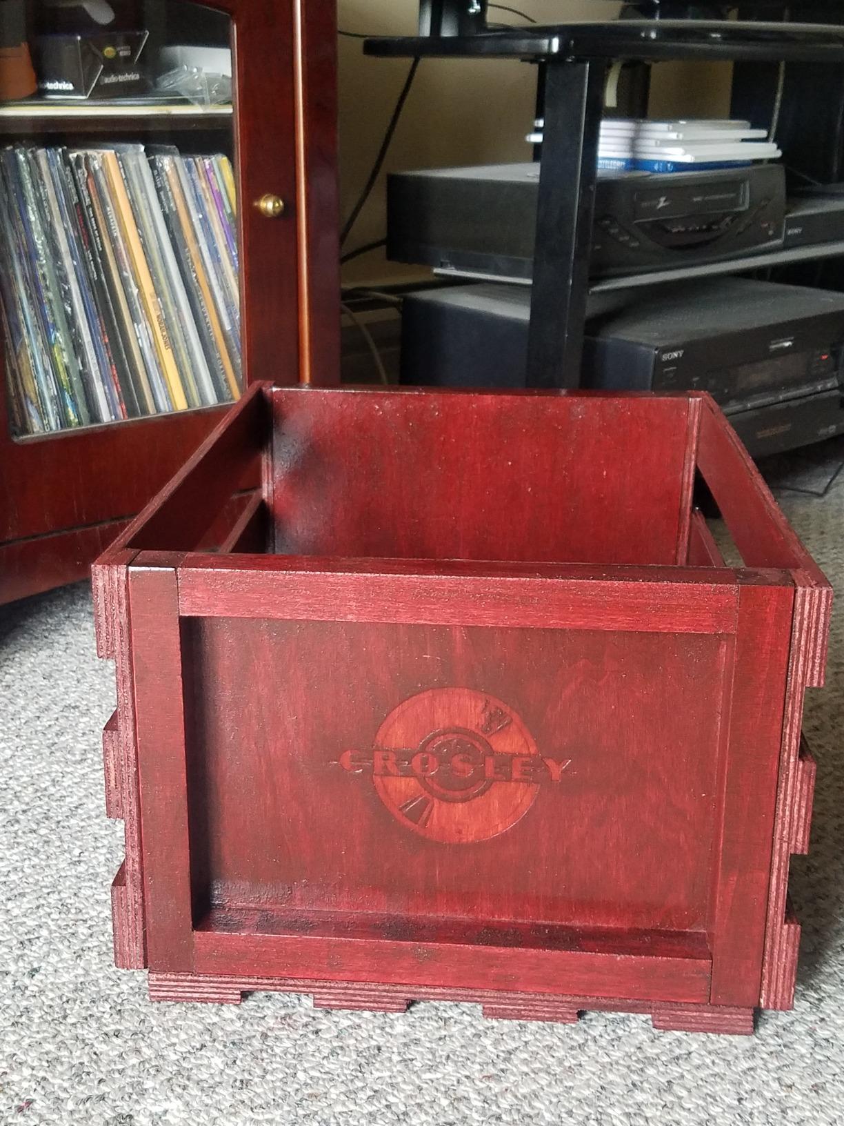 Crosley AC1004A-NA Record Storage Crate Holds up to 75 Albums, Natural customer photo 1